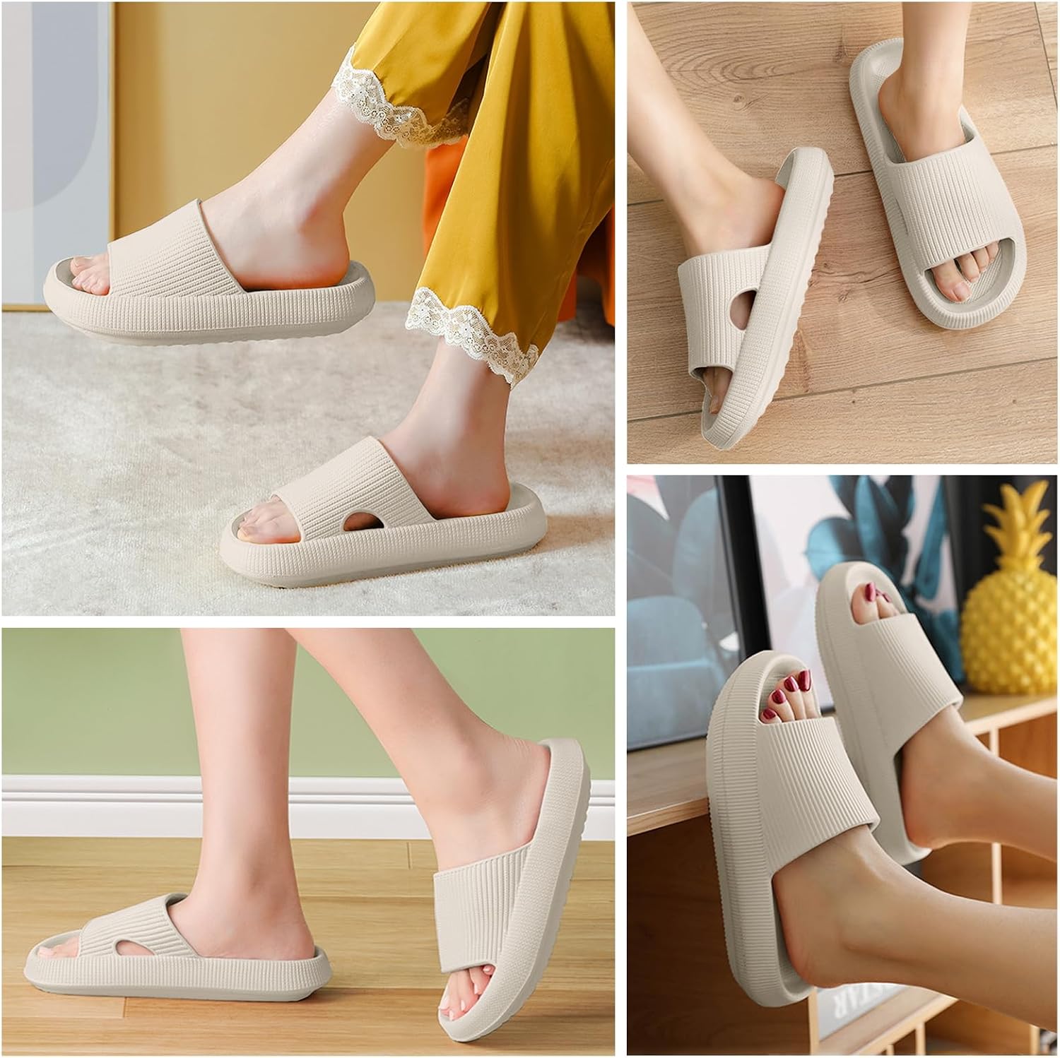 Detalle 2 de BAGHUY Cloud Sliders: All‑Day Comfort for Home, Beach and Beyond