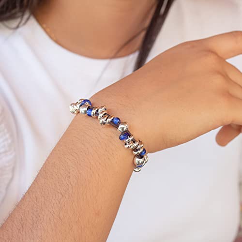 Thumbnail 1 de NILUXE DESIGN pulsera de cuero y zamak bañada en plata con cristales checos (estilo boho)