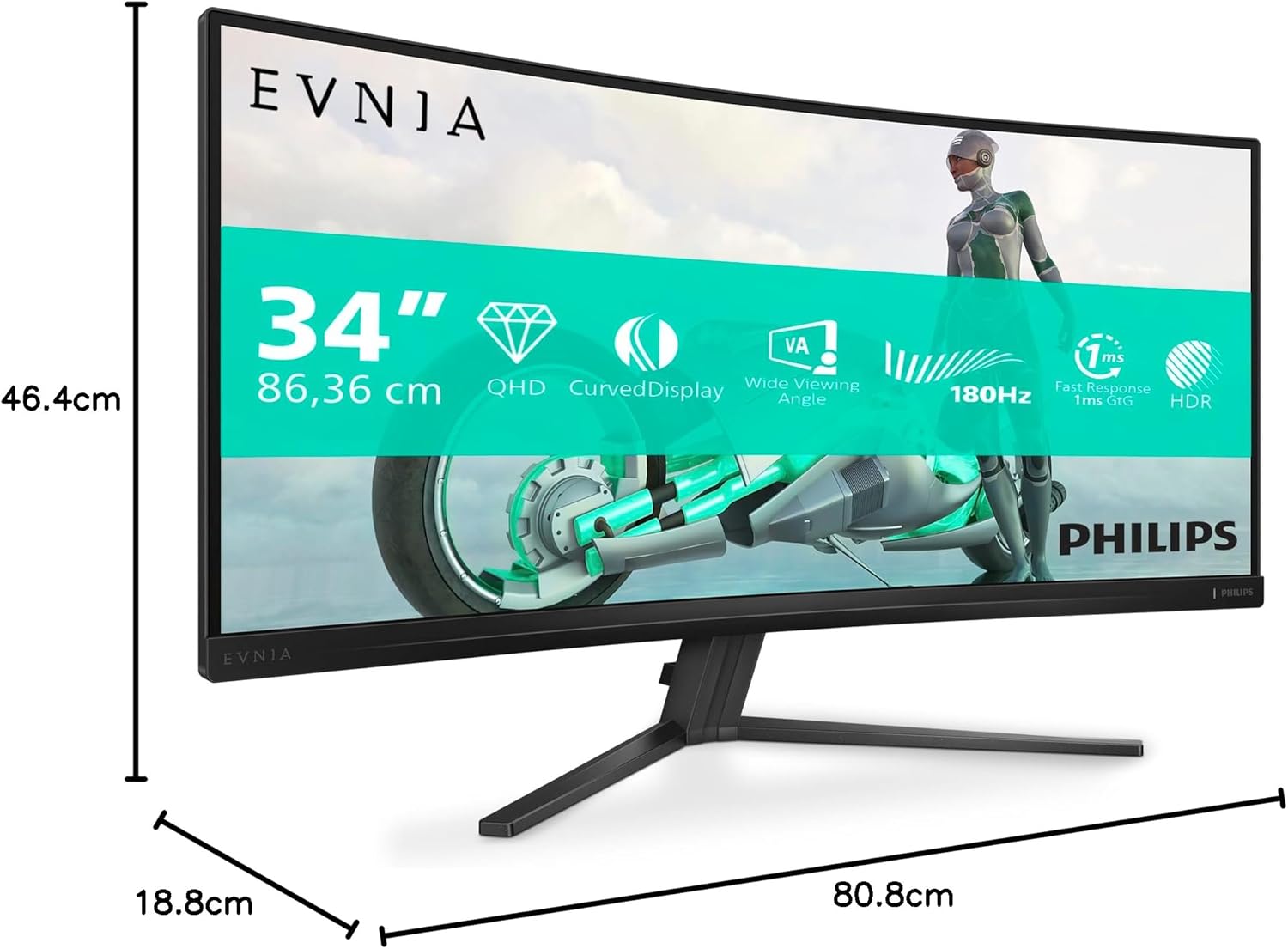 Thumbnail 5 de Philips Evnia 34M2C3500L 34 inch WQHD monitor