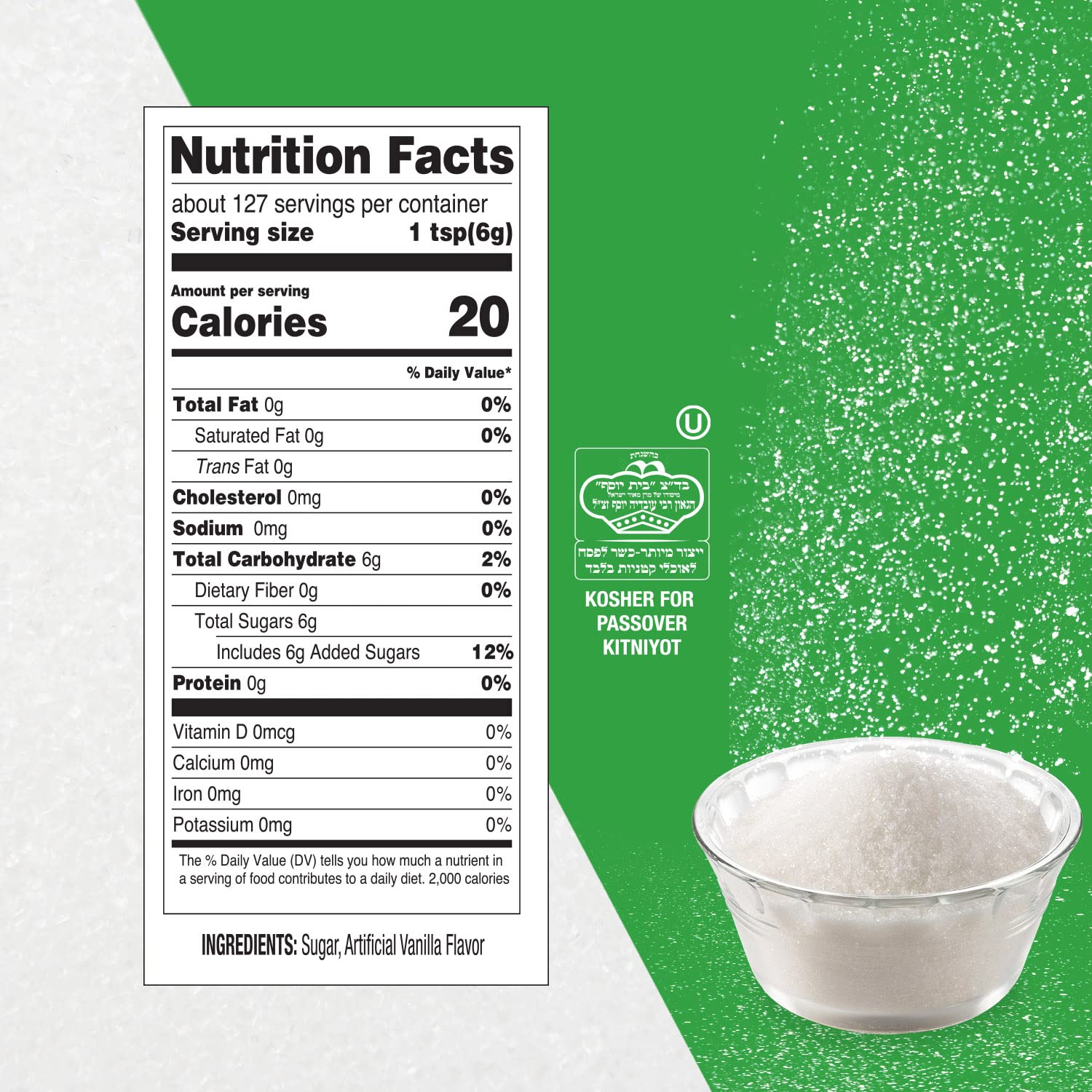 Detalle de Roots Circle Vanilla Sugar, 1.68 lb for Baking, Coffee, and Desserts