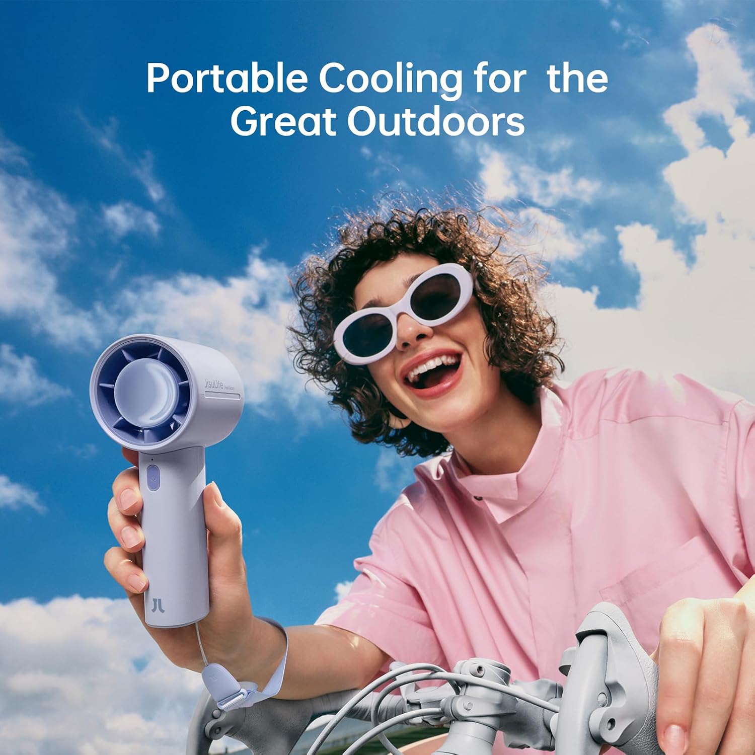 Thumbnail 6 de JISULIFE Portable Handheld Turbo Fan (5000mAh) – 5 Speeds, LED Display, 28H Runtime