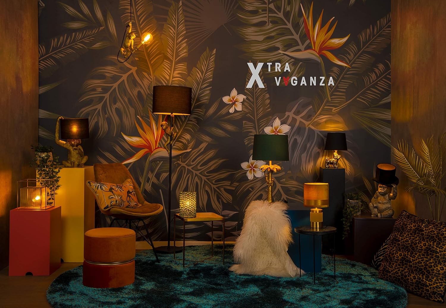 Detalle 1 de Lucide Extravaganza Sir Winston – lampa stołowa E14, porcelanowa, złoto-czarna
