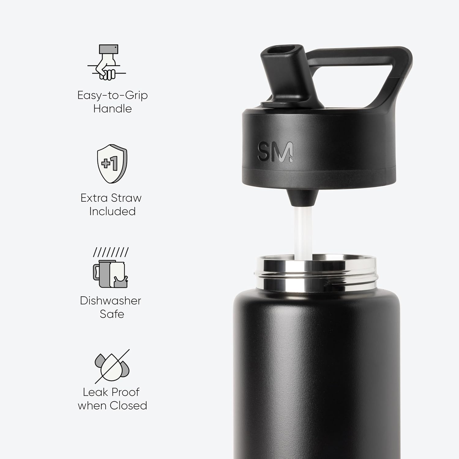 Thumbnail 2 de Simple Modern Summit Collection 30oz Blue Dune Water Bottle with Straw Lid