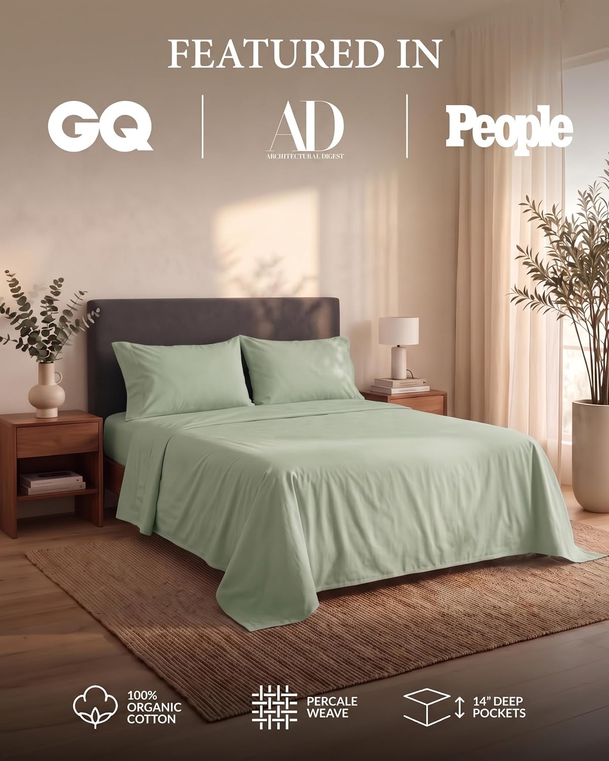 Detalle 2 de LANE LINEN Queen Sheets 15-inch