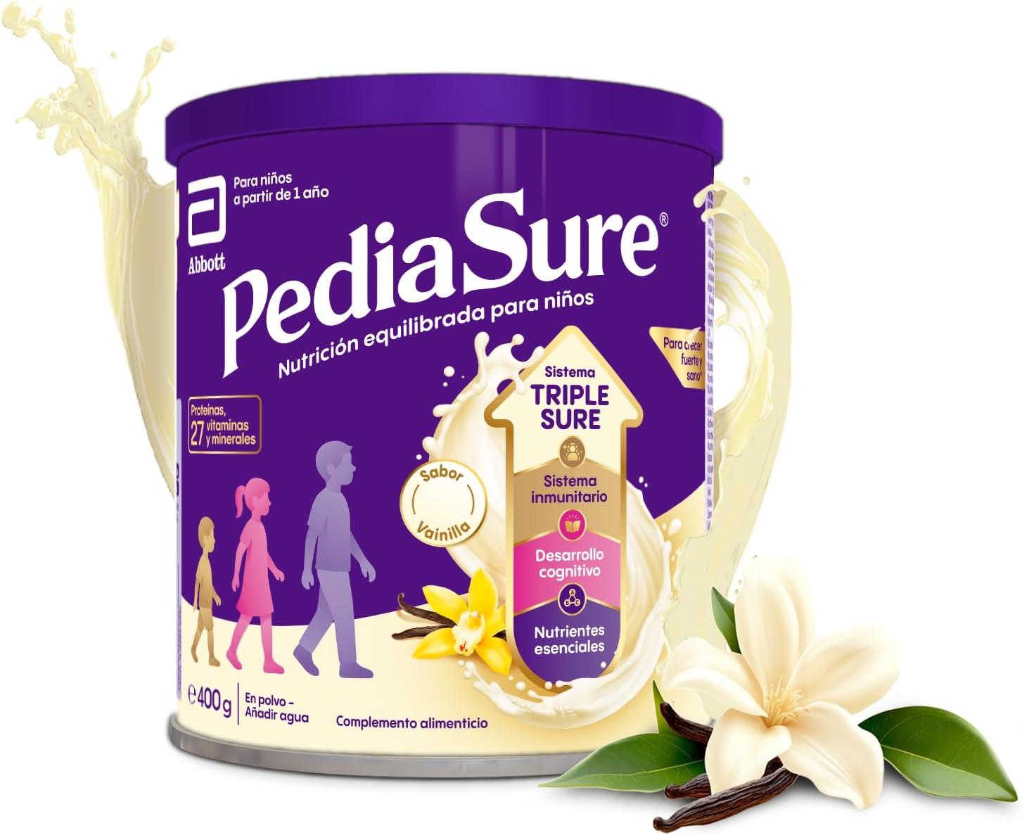Detalle 2 de PediaSure Chocolate 400g 🧒 - Complemento Nutritivo Infantil
