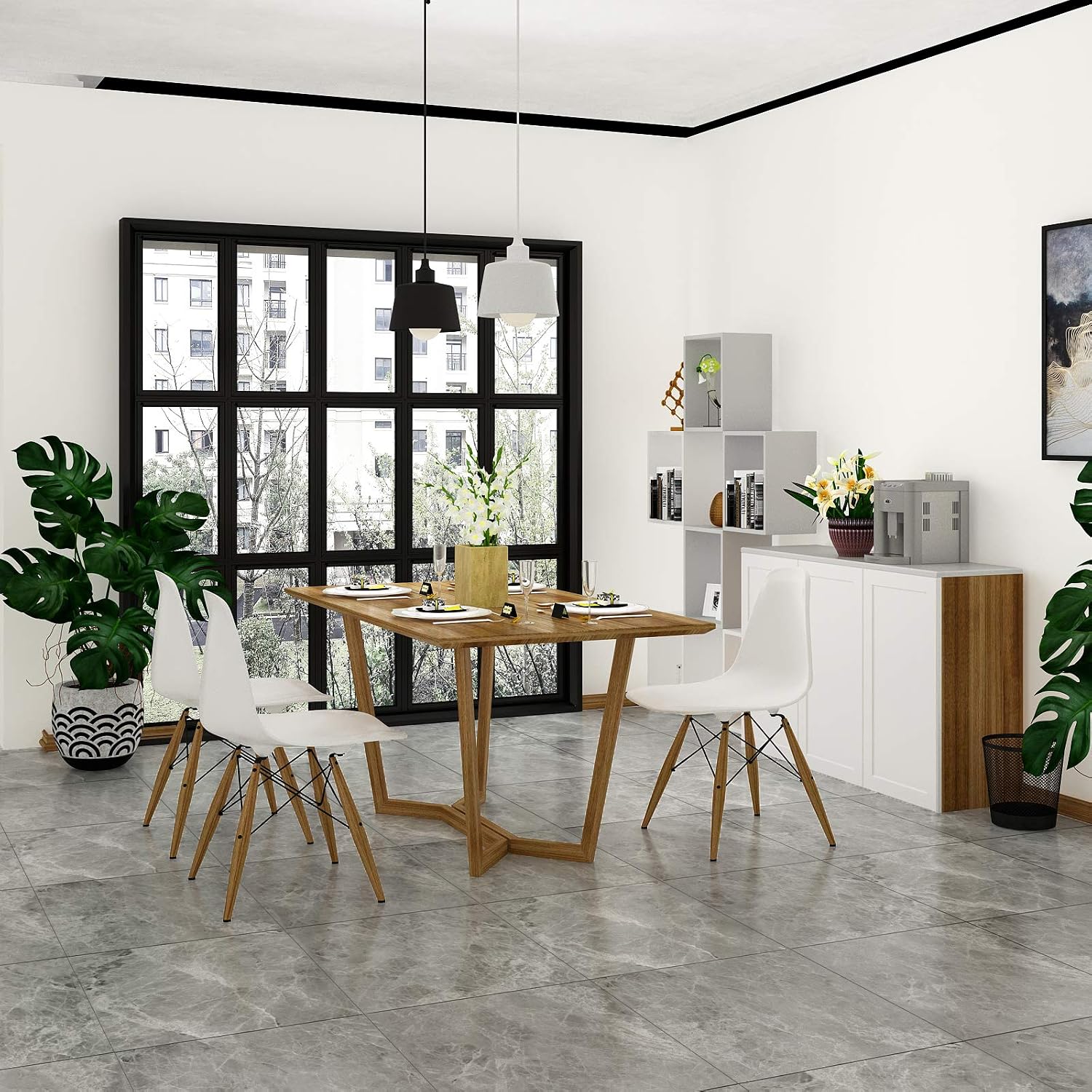 Thumbnail 1 de VEELIKE Grey Concrete Floor Tiles 30 cm