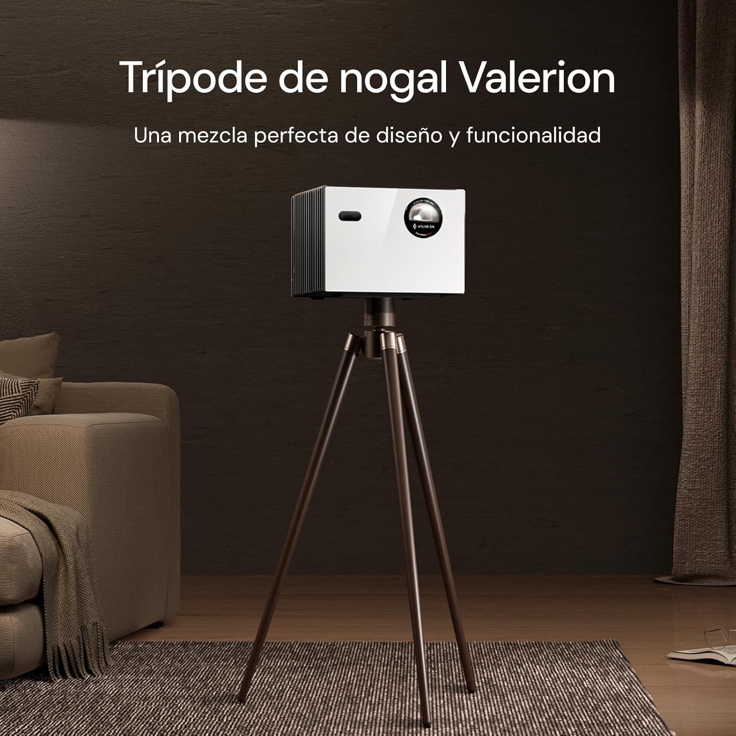 Thumbnail 4 de Valerion Walnut Tripod Stand for VisionMaster and StreamMaster Laser Projectors