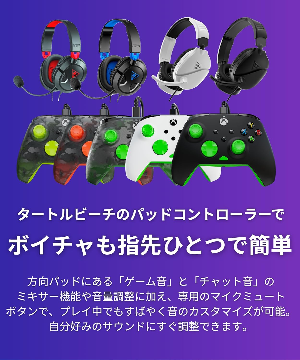 Detalle 2 de TURTLE BEACH TBC-2002-55 Rematch Core 有線コントローラー ホワイト&グリーン
