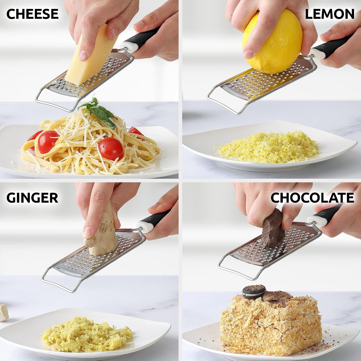Detalle de Zulay Kitchen Handheld Grater Stainless Steel