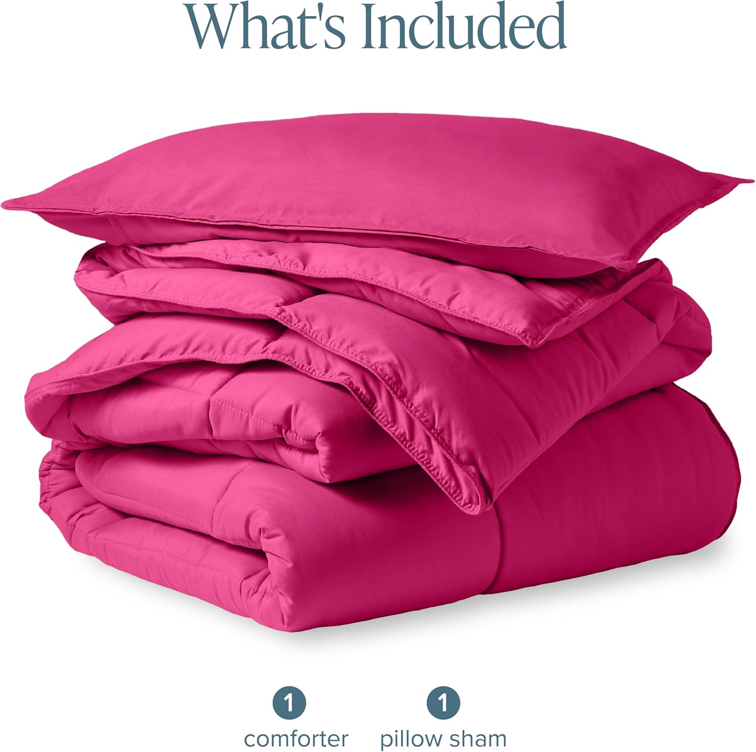 Thumbnail 6 de Bare Home Kids Comforter Set - Twin/Twin XL (Pink) with Ultra-Soft Down Alternative