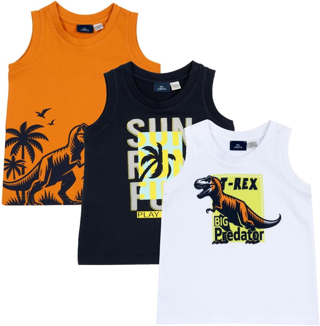 Detalle de Chicco Débardeurs Garçon – Lot de 3 en 100% coton