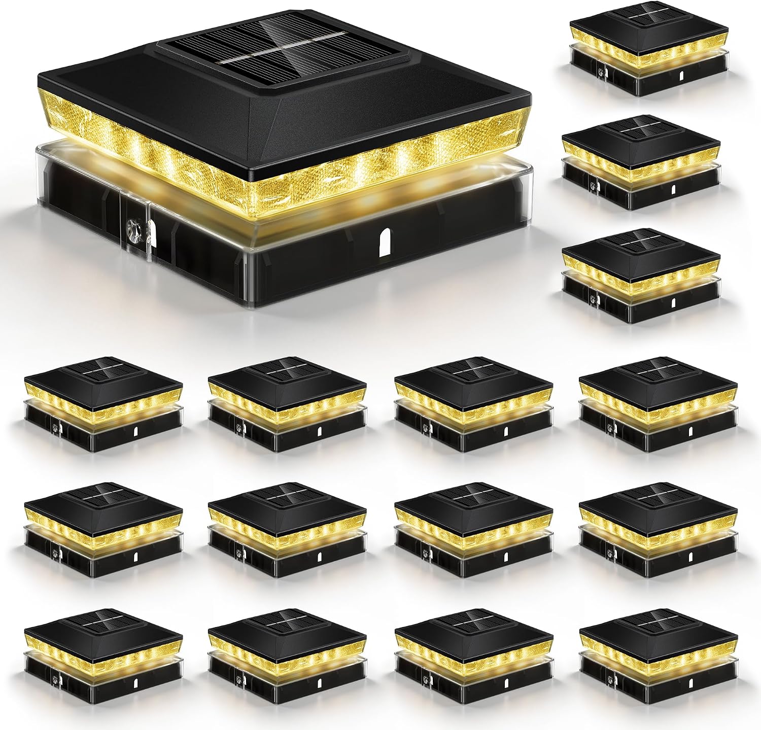 Detalle de Toeuie Solar Post Cap Lights 4x4