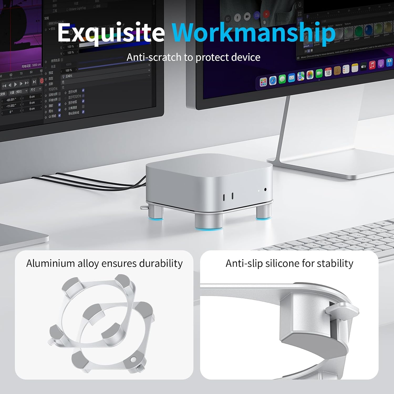 Thumbnail 4 de OMOTON Mac mini Ständer aus Aluminium