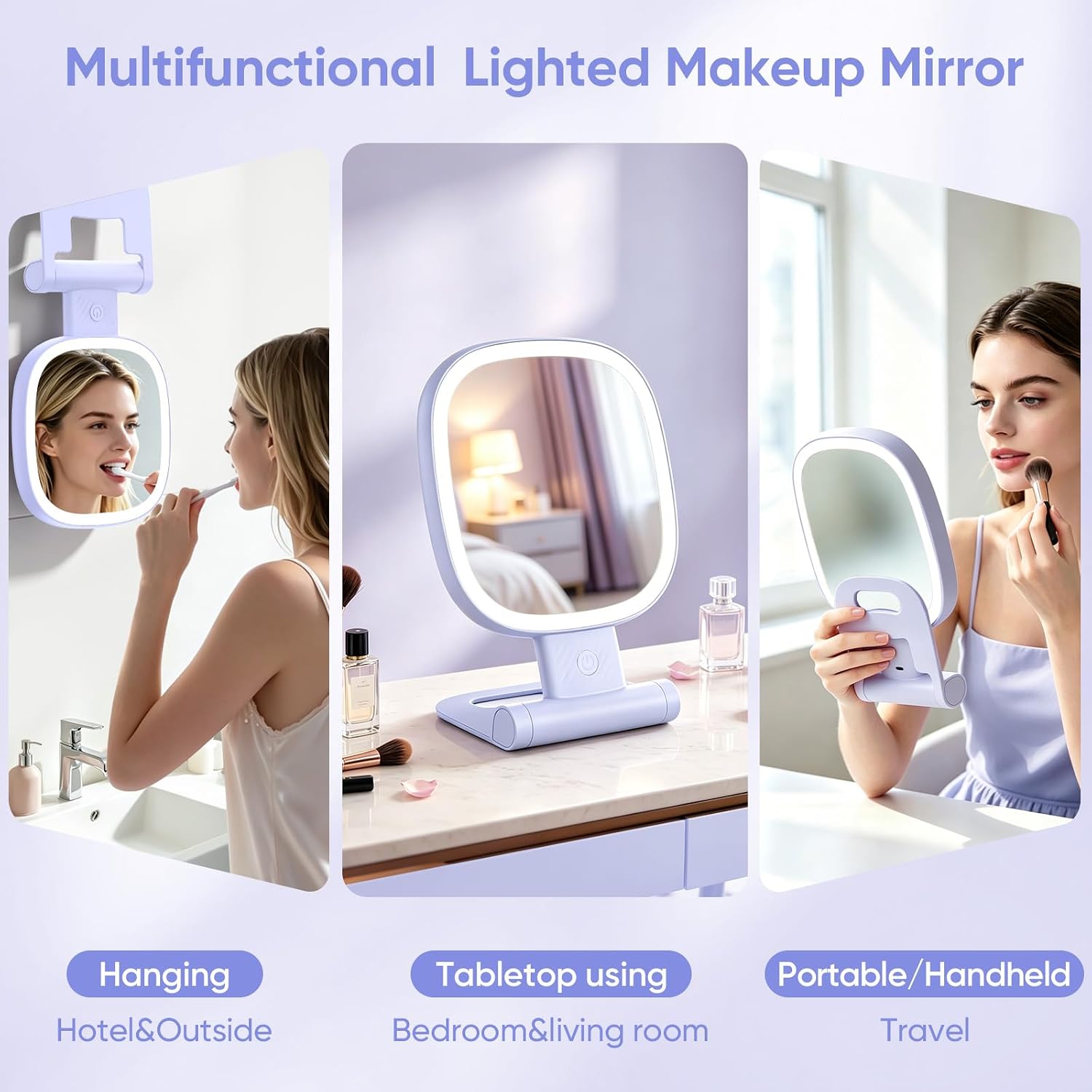 Detalle de FUNTOUCH Lighted Makeup Mirror, 30X Magnification