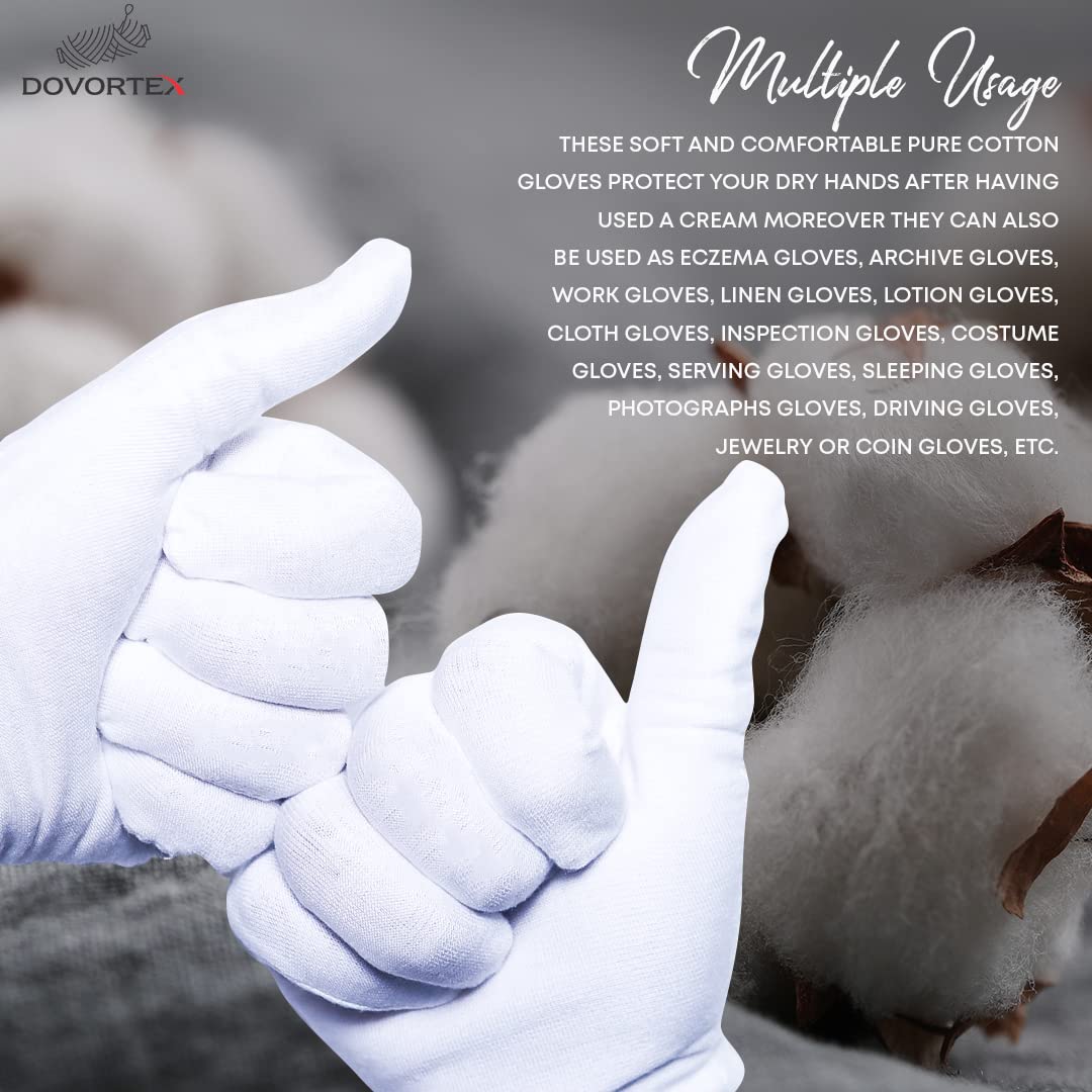 Detalle 2 de DOVORTEX 24 Cotton Gloves for Eczema