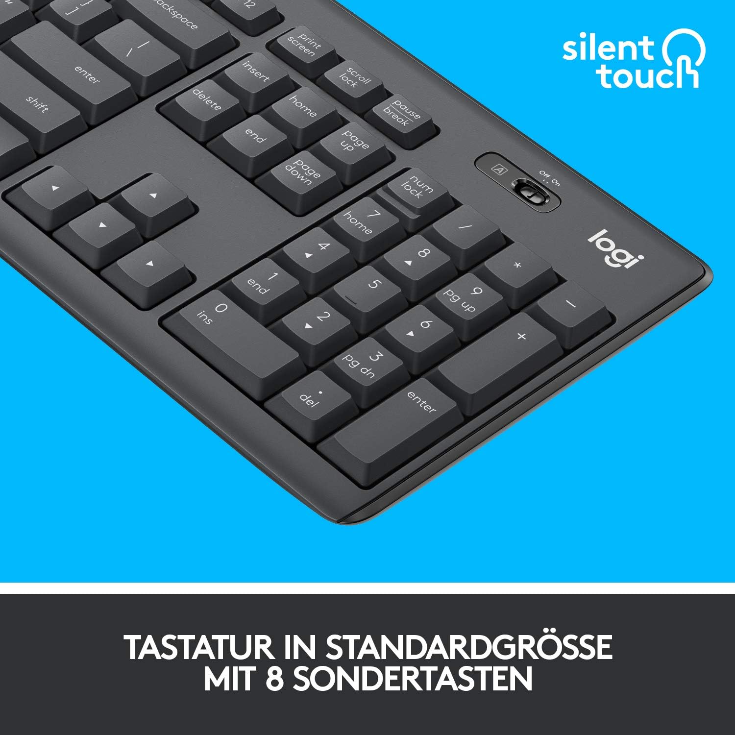 Detalle de Logitech MK295 Silencioso Inalámbrico COMBO DEU QWERTZ