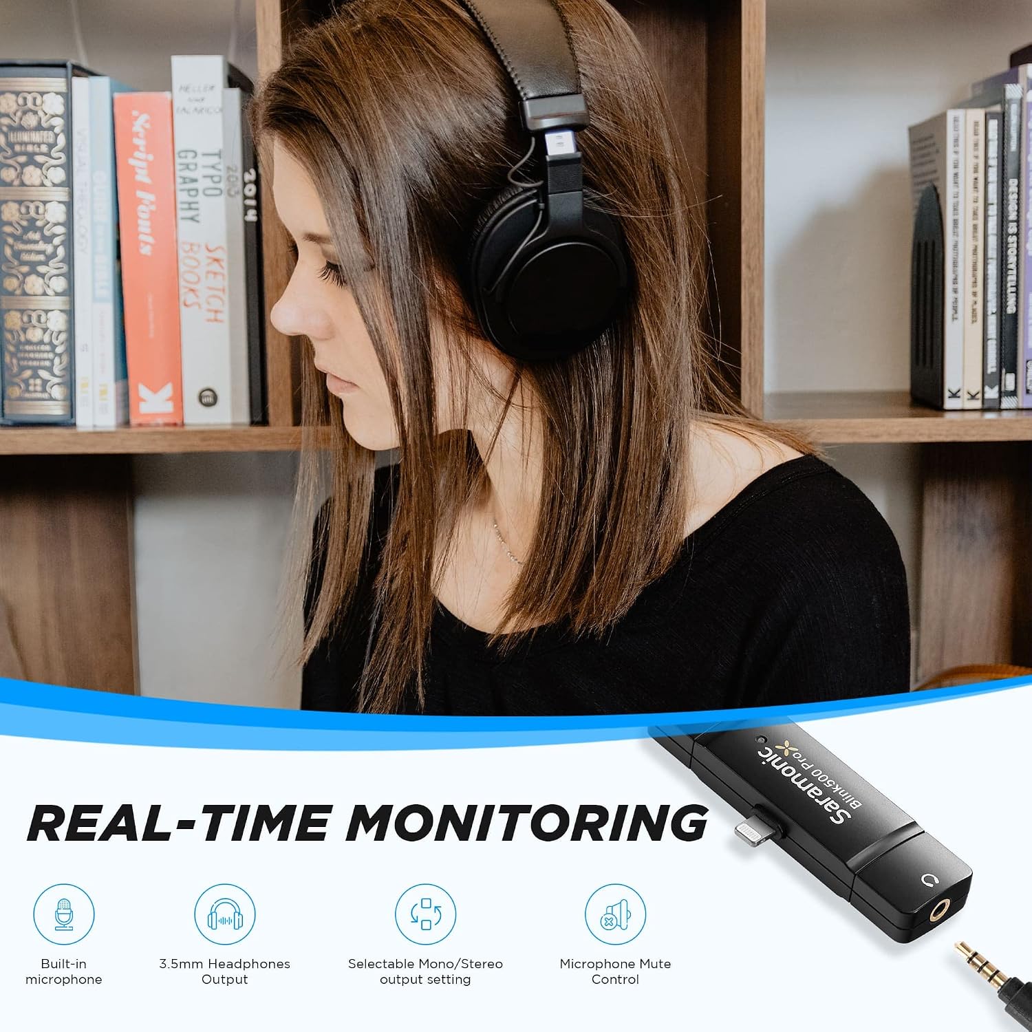 Detalle 2 de Saramonic wireless lavalier microphone Blink500 ProX Q4