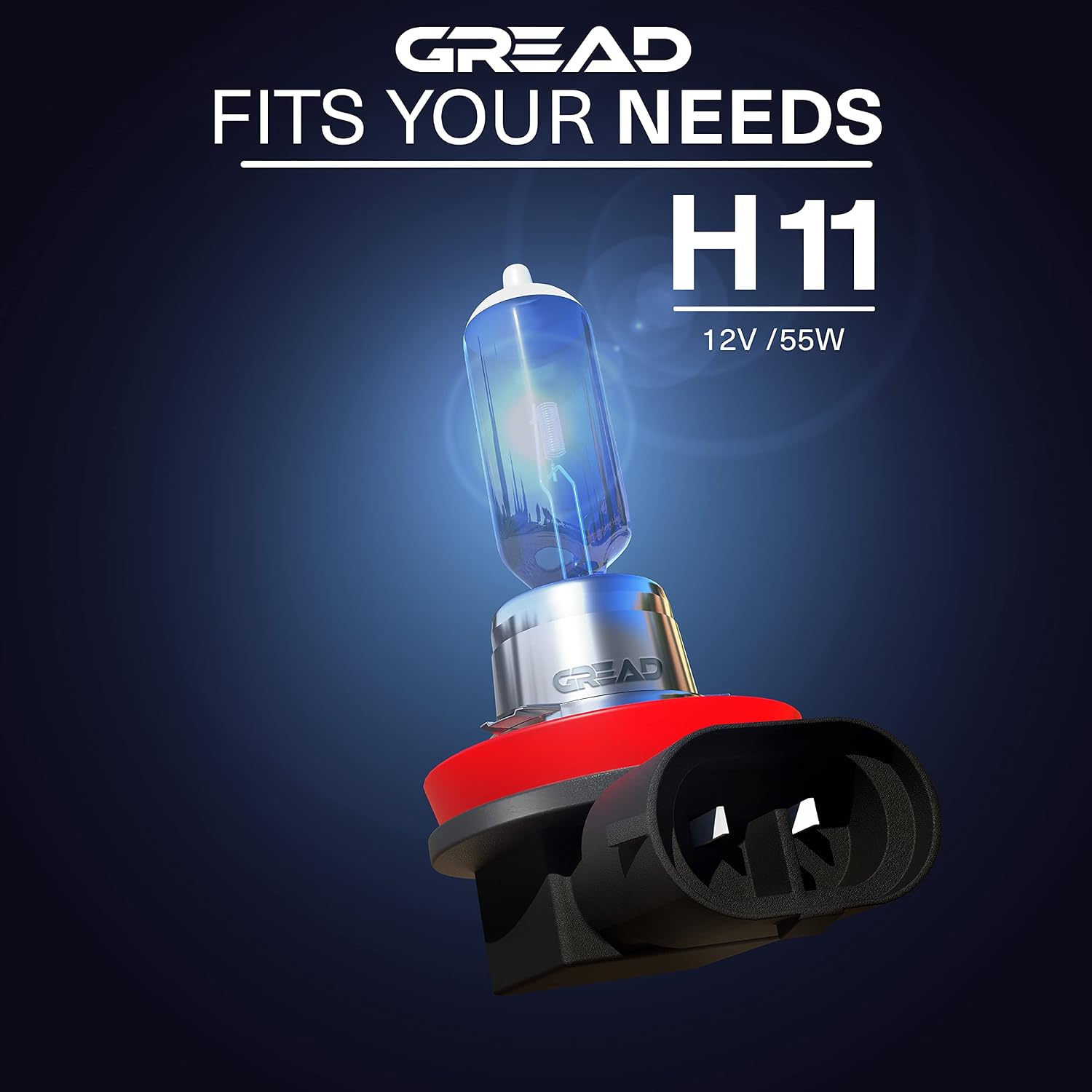 Thumbnail 2 de Gread H11 Lampe Auto 12V 55W super white 8500K Scheinwerferbirne