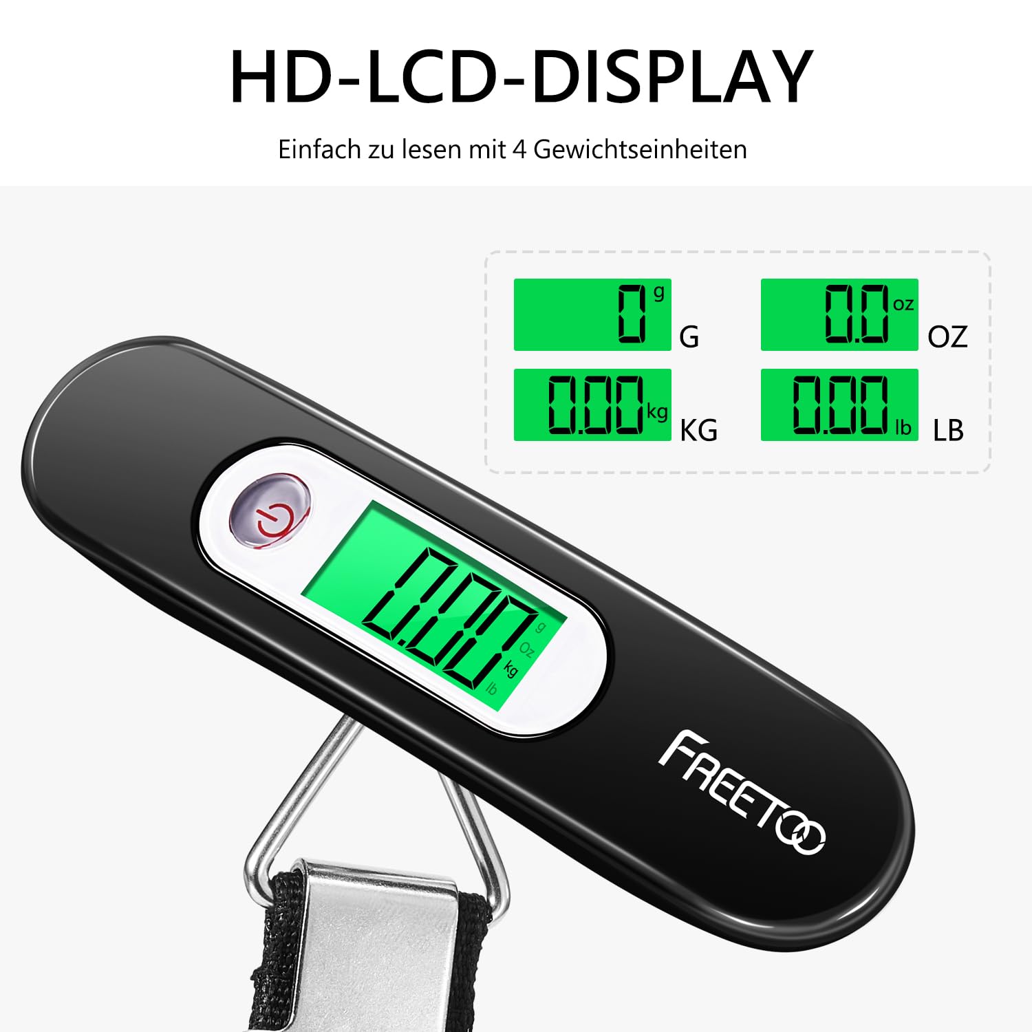Detalle 2 de FREETOO Gepäckwaage Digital bis 50 kg