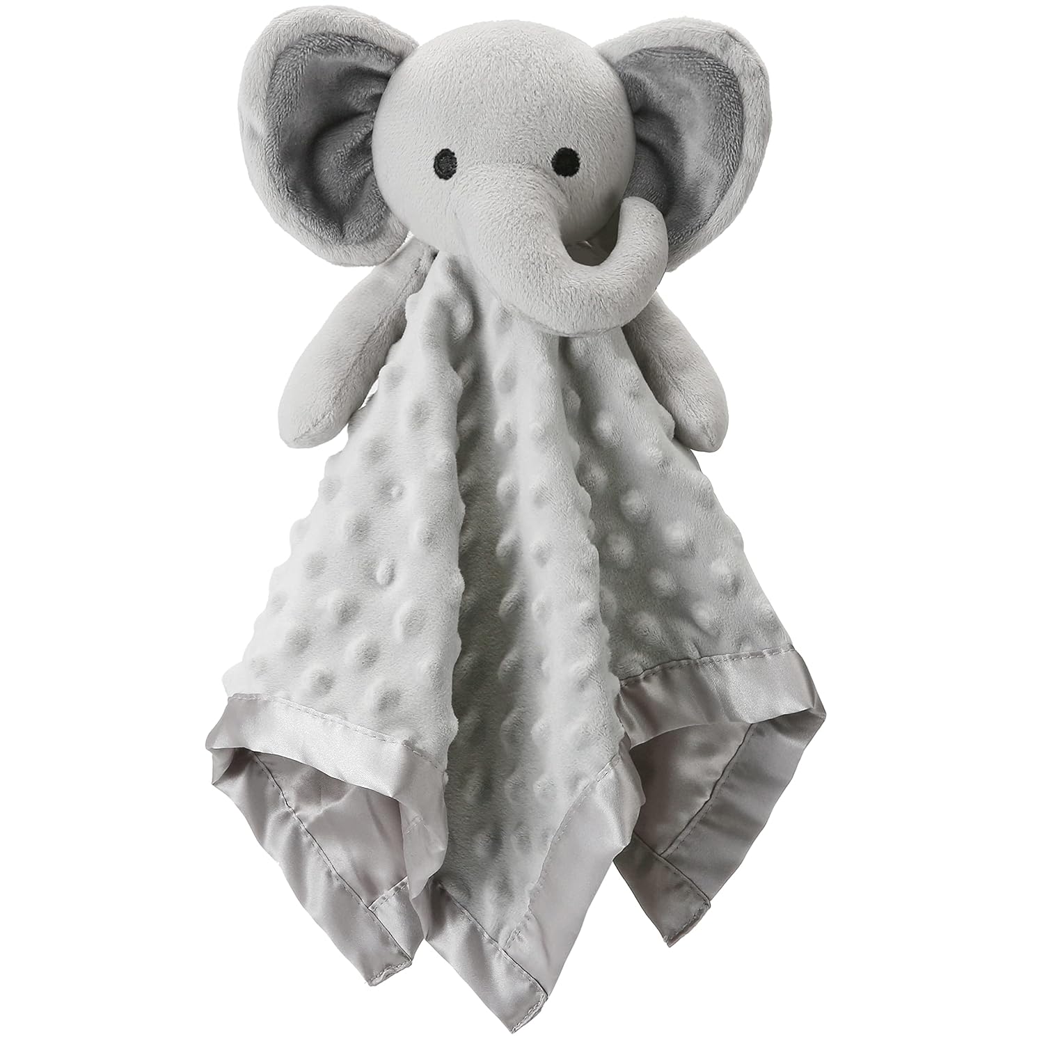 Detalle de Pro Goleem Elephant Lovey, 16-Inch Gray Baby Security Blanket and Plush Toy