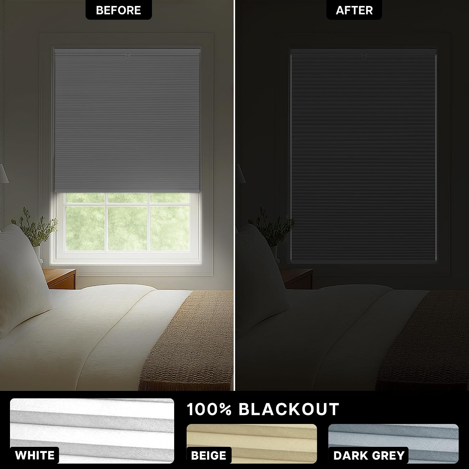 Detalle de LazBlinds Cellular Shade 27" W x 64" H