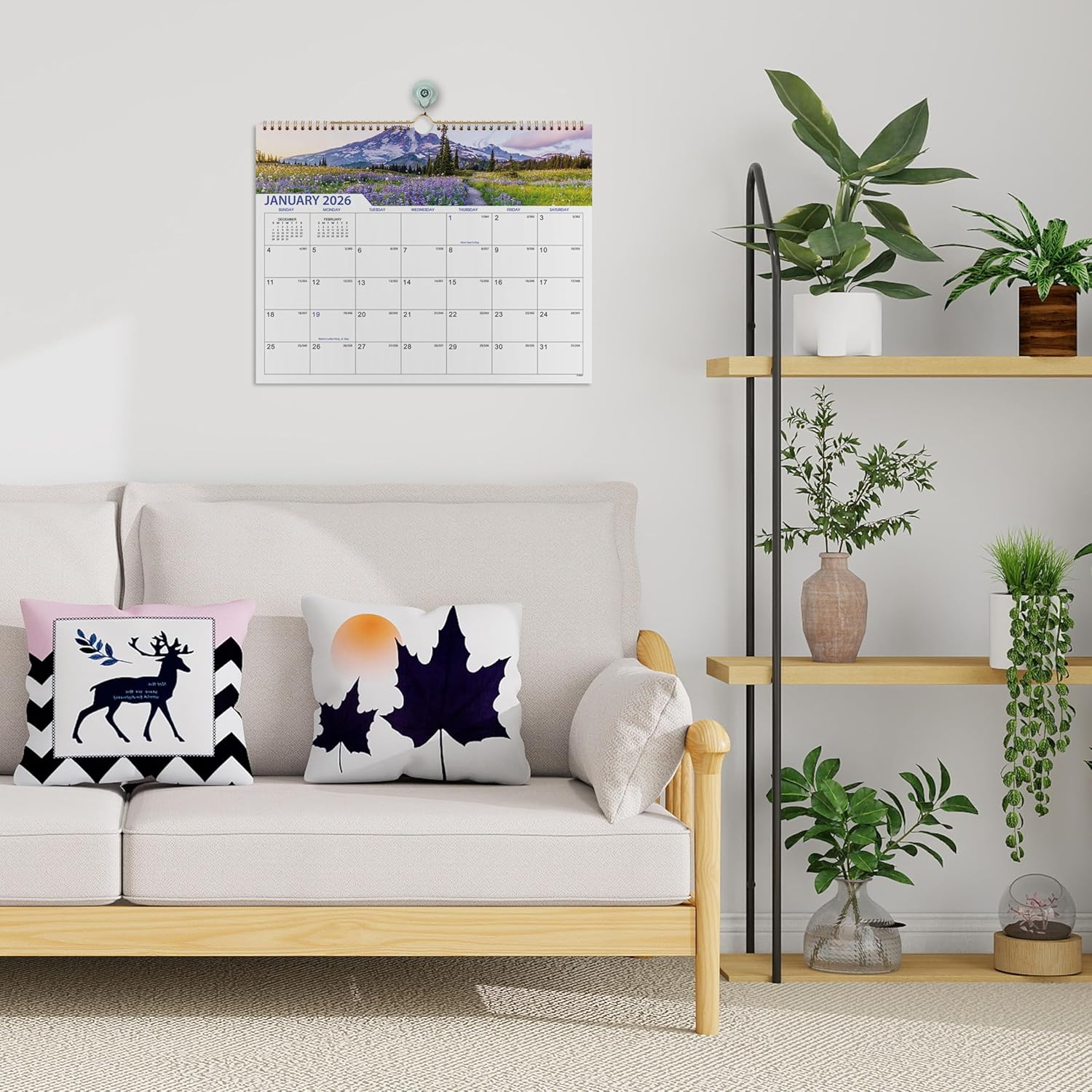 Thumbnail 6 de 2026 Calendar 18-Month Wall Calendar 15" x 11.5" 📅