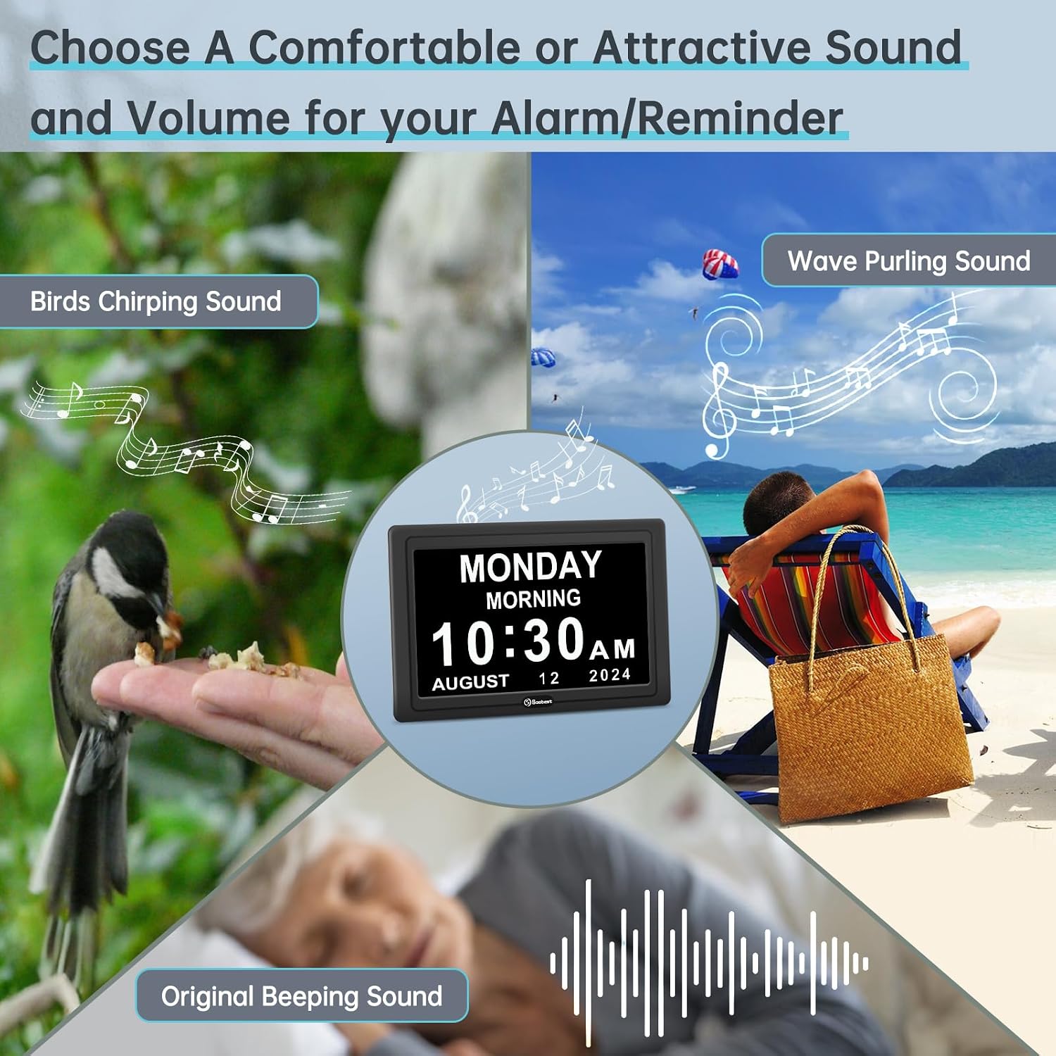 Thumbnail 3 de Soobest Dementia Clock for Seniors, 20 alarms
