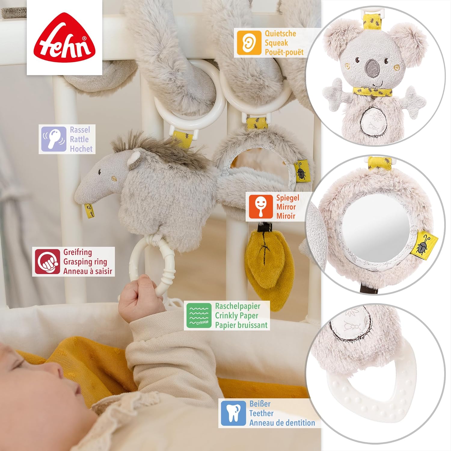 Detalle de Fehn Spirale d'Activités Australia – pour Saisir et Palper, 30 cm, bébé et jeunes enfants