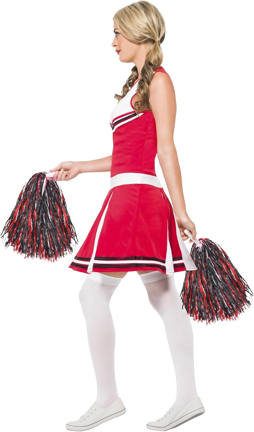 Detalle 2 de Smiffy's Cheerleader Costume Red Dress 32.5