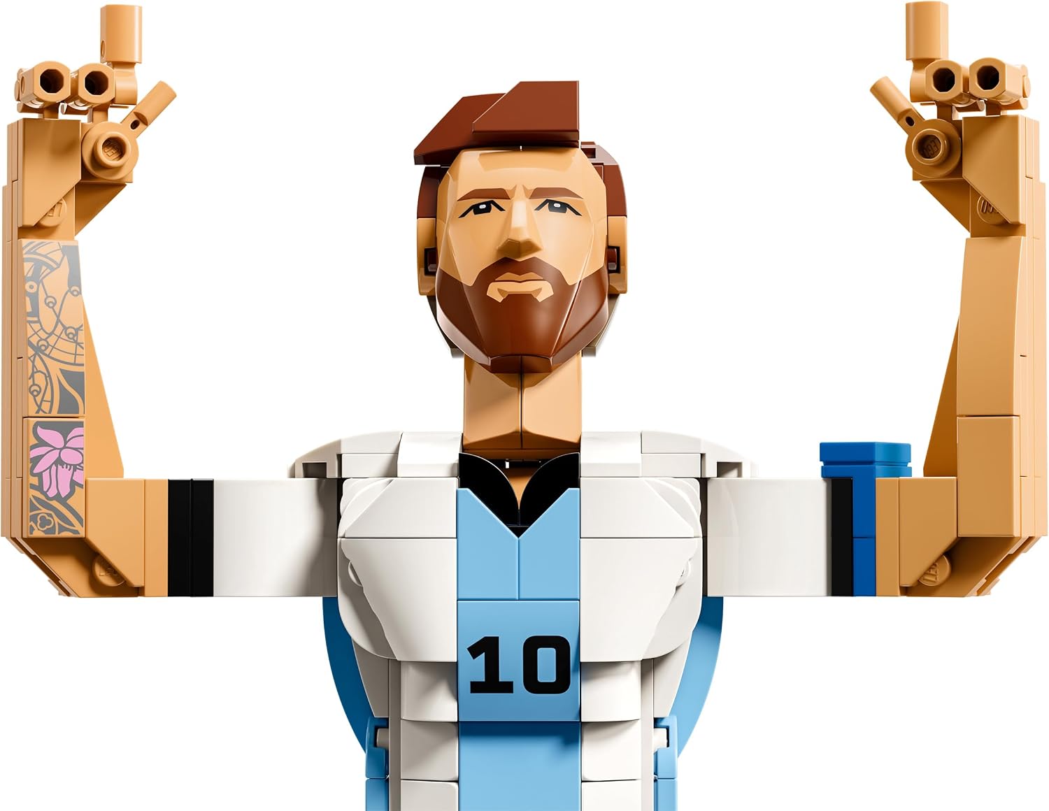 Detalle 2 de LEGO Editions Lionel Messi: Leyenda del Fútbol – Maqueta 3D de Figura y dos poses