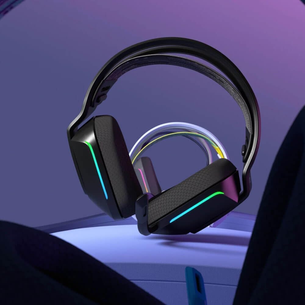 Detalle 2 de Logitech G733 LIGHTSPEED Wireless Gaming Headset, Black, RGB, Blue VO!CE