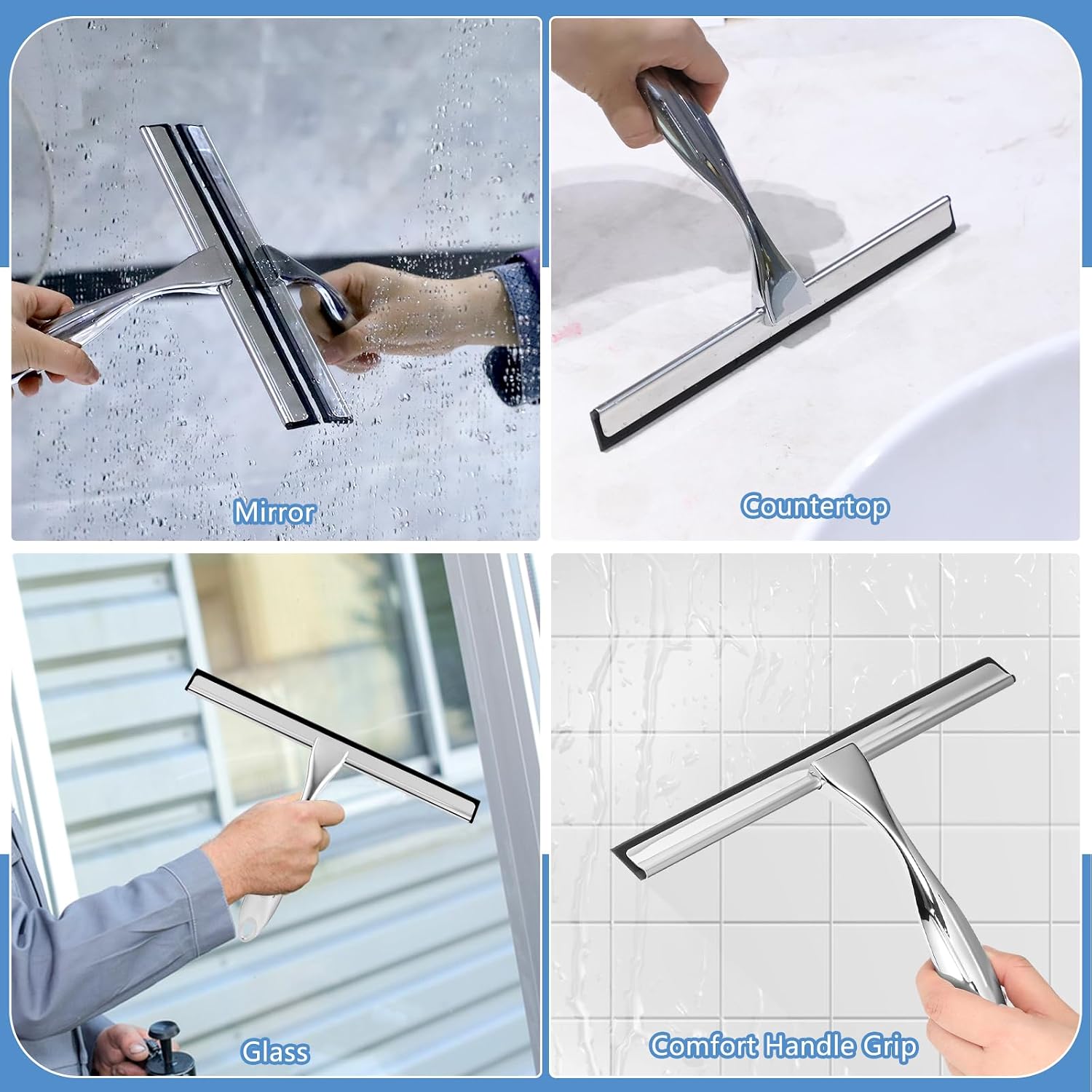 Thumbnail 6 de Shower Squeegee 10 Inch Stainless Steel Window Cleaner