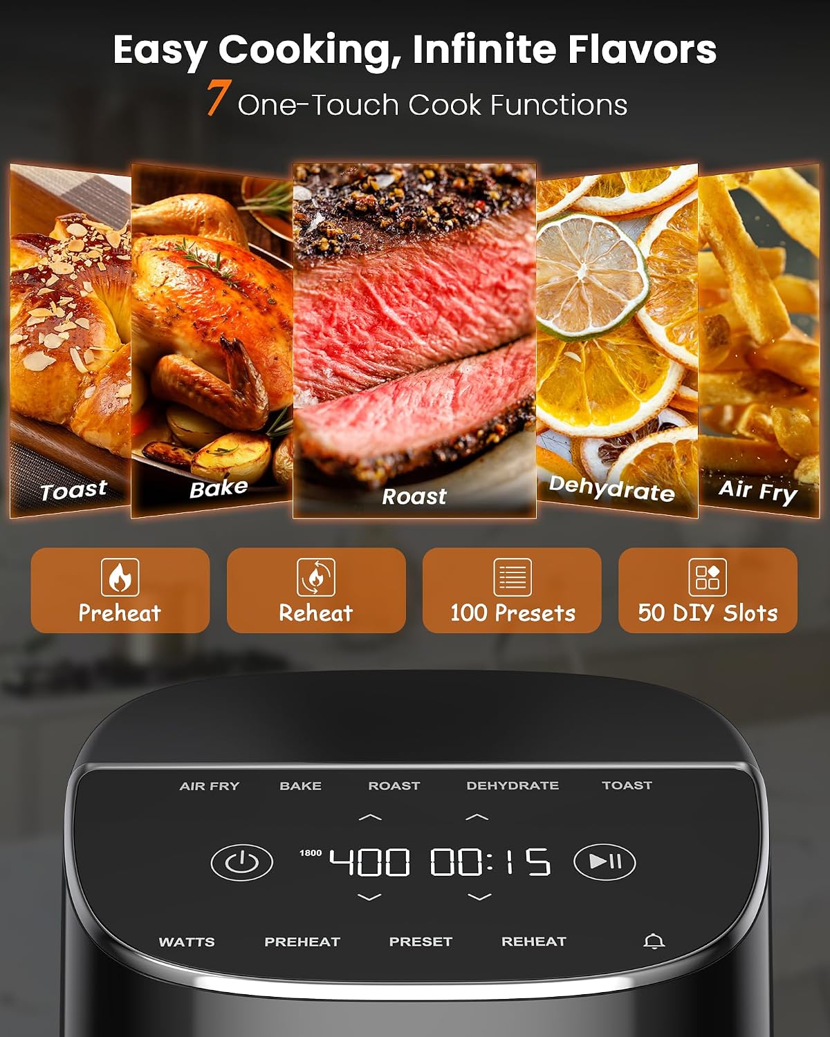 Detalle 2 de Nuwave Brio Plus Air Fryer 8 Qt