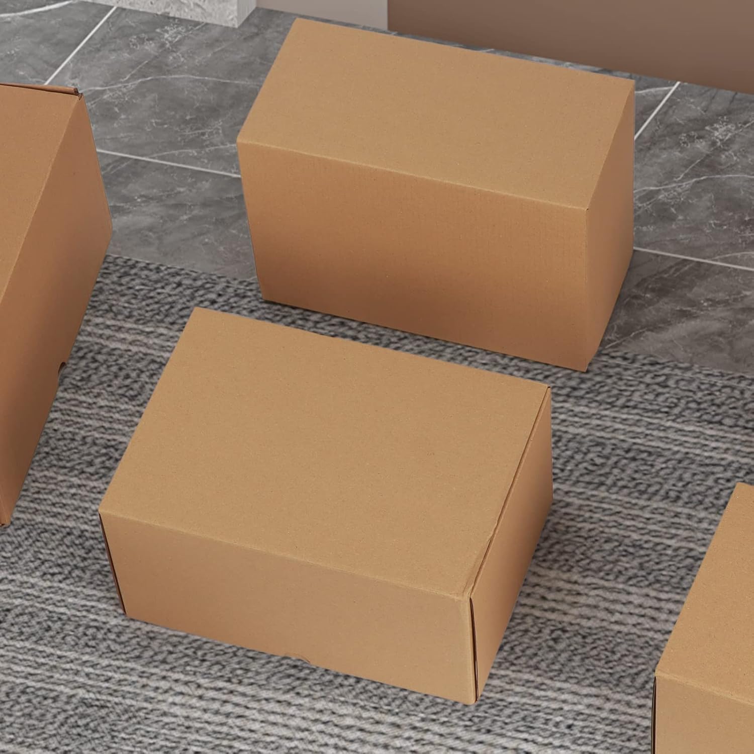 Thumbnail 4 de EYMPEU Shipping Cardboard Boxes 10x7x5 inch (25.4x17.8x12.7cm) - 20 Pack, Brown Kraft Corrugated Mailing Boxes