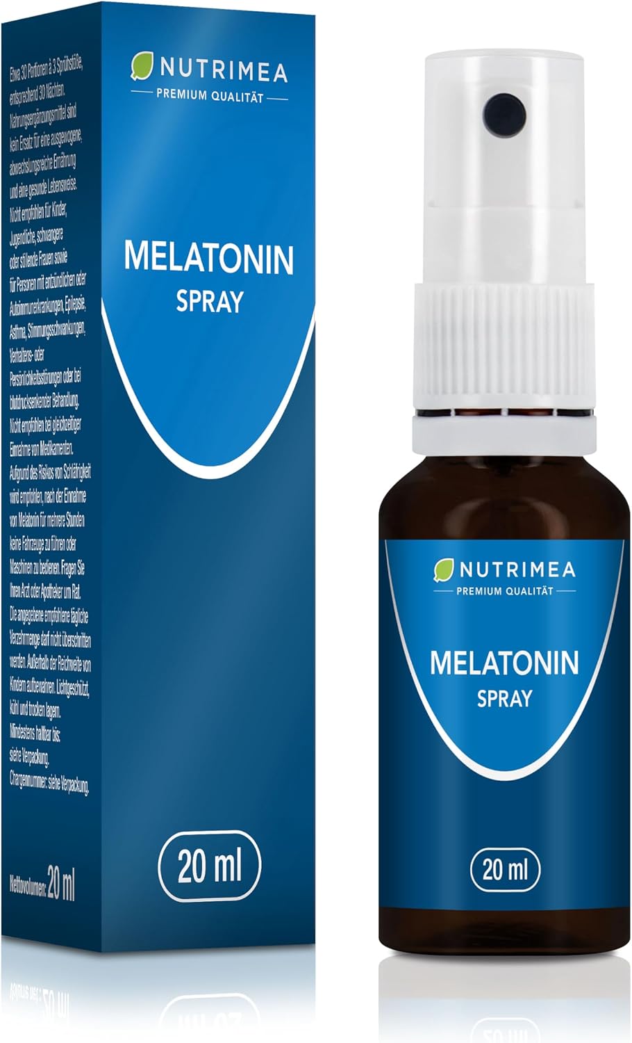 Detalle de Melatonin Spray - 0,5 mg, Zuckerfrei, Kirschgeschmack | Schnelle Einschlafhilfe von Nutrimea