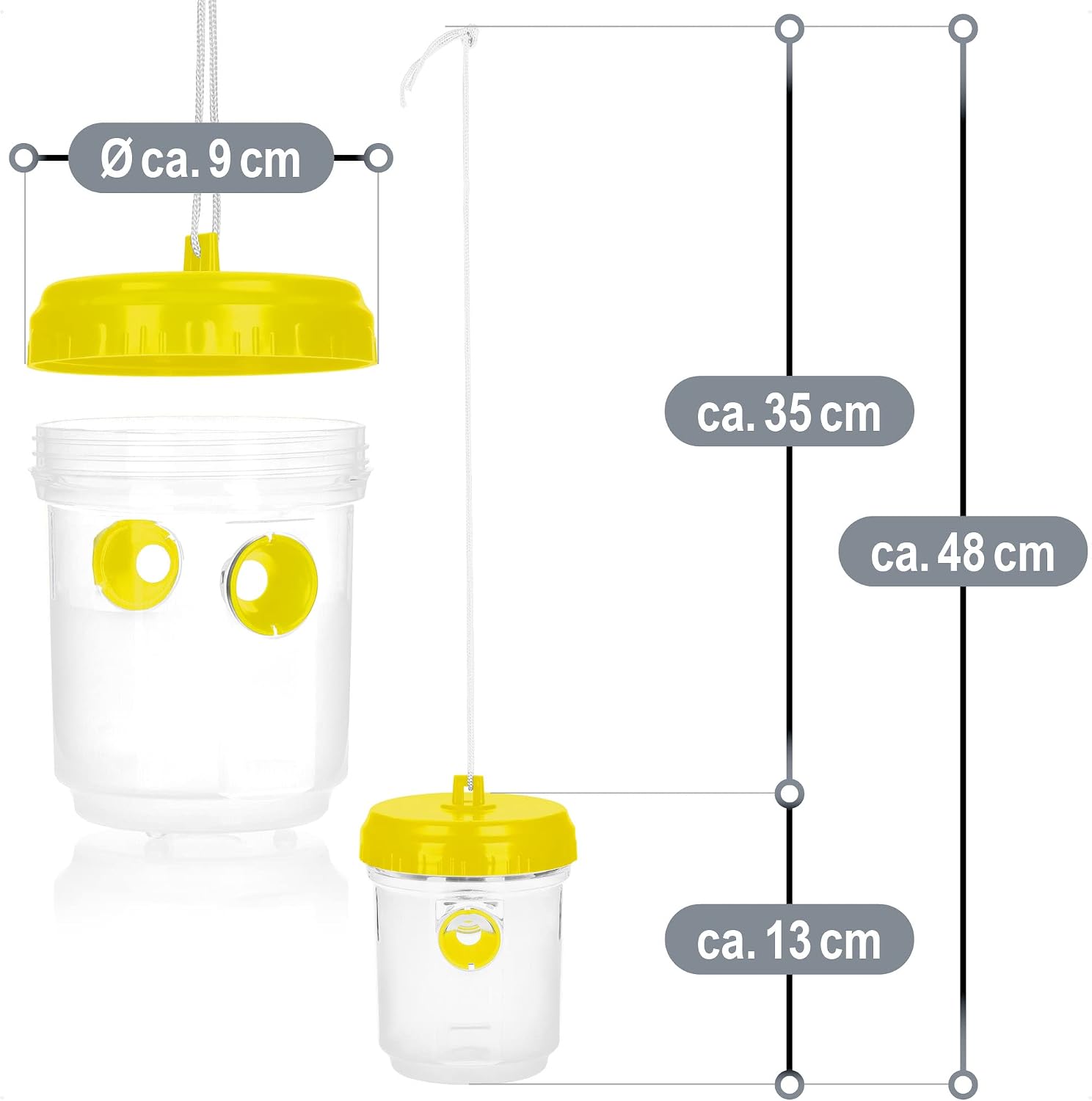 Thumbnail 5 de COM-FOUR® 4X Piège à guêpes – Piège Vivant écologique à suspendre, 4 pièces