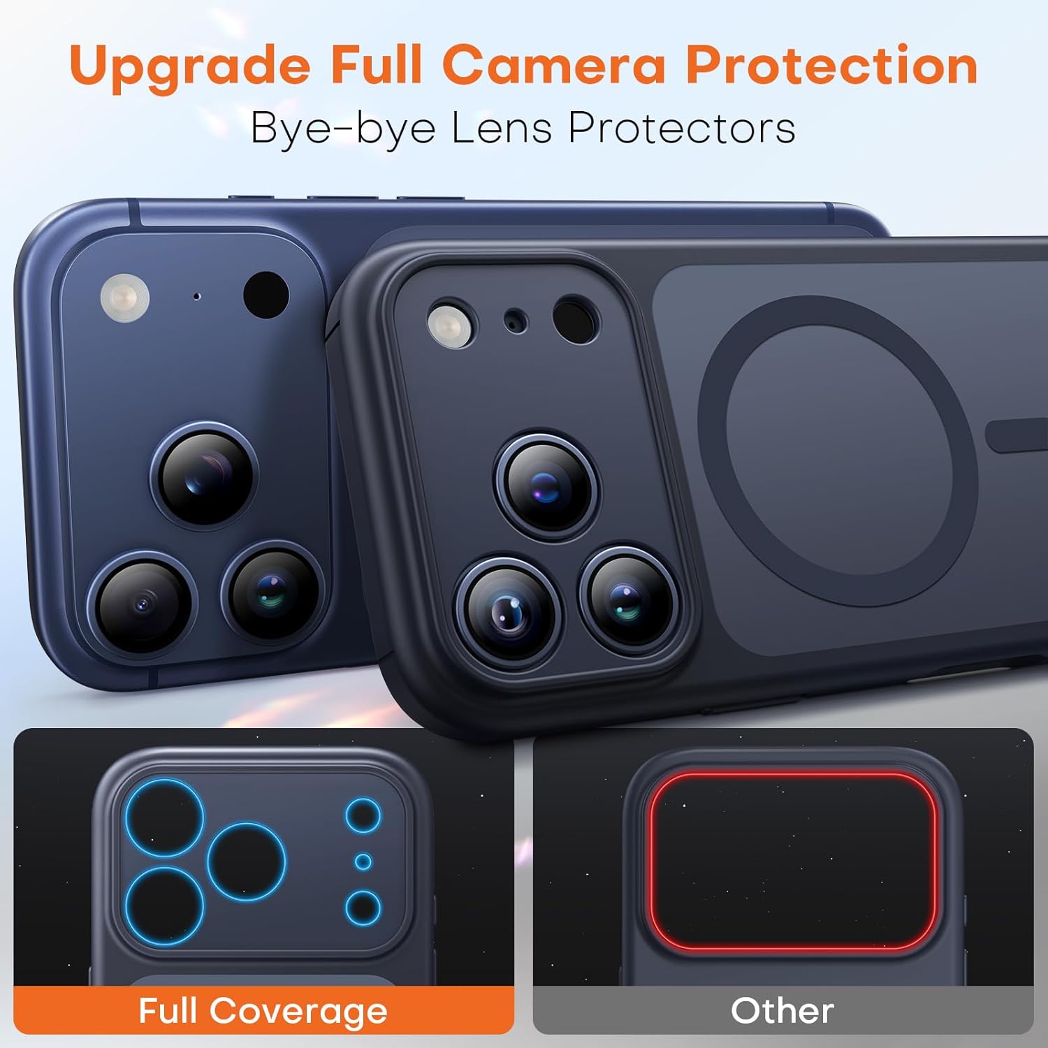 Detalle de TAURI Magnetic for iPhone 17 Pro Case with Full Camera Protection (Camera Control Cover) – MagSafe Compatible, Matte Black