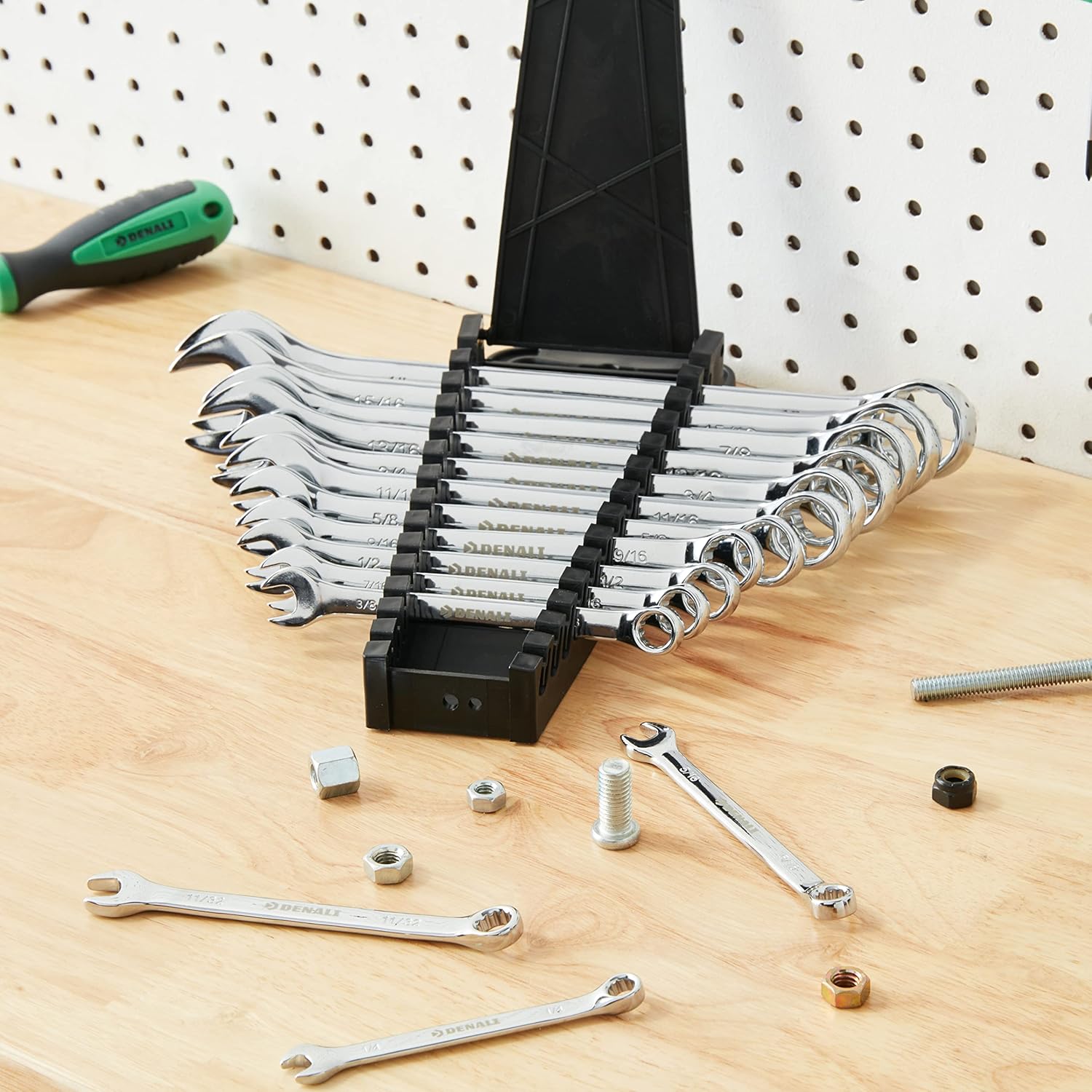 Detalle de Denali 14-Piece Wrench Set with Holder (60–250 mm) — Practical, Compact and Durable