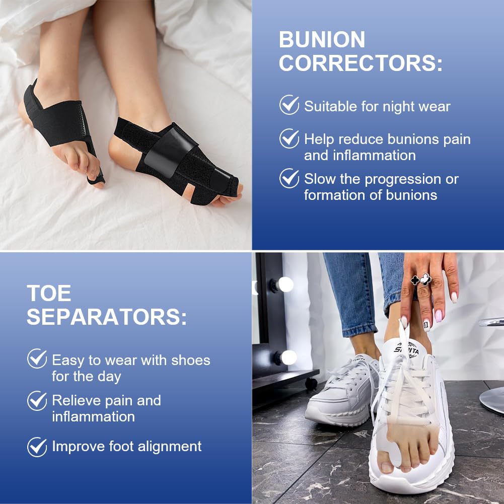 Thumbnail 6 de ACWOO 4062627 hallux-valgusset met verstelbare spalken en gelteenstrekkers