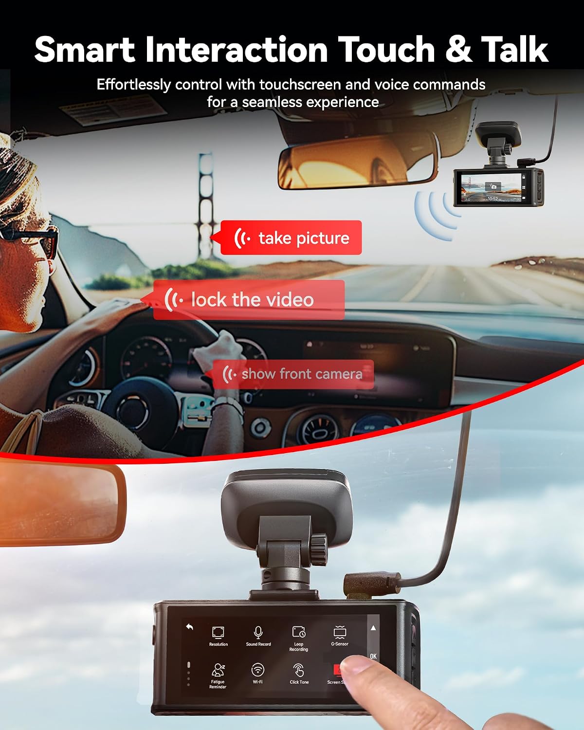 Thumbnail 2 de REDTIGER 4K HDR Dash Cam Front and Rear with STARVIS 2 Sensor and 128G Card