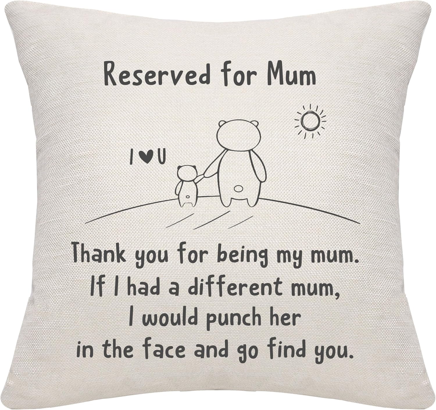 Detalle de Bommex Funny Cartoon Cushion Covers – Thank You For Being My Grandson cushion cover (18×18in linen)