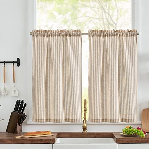 Detalle 2 de Rideau cuisine TOPICK brise-bise 65x90 cm