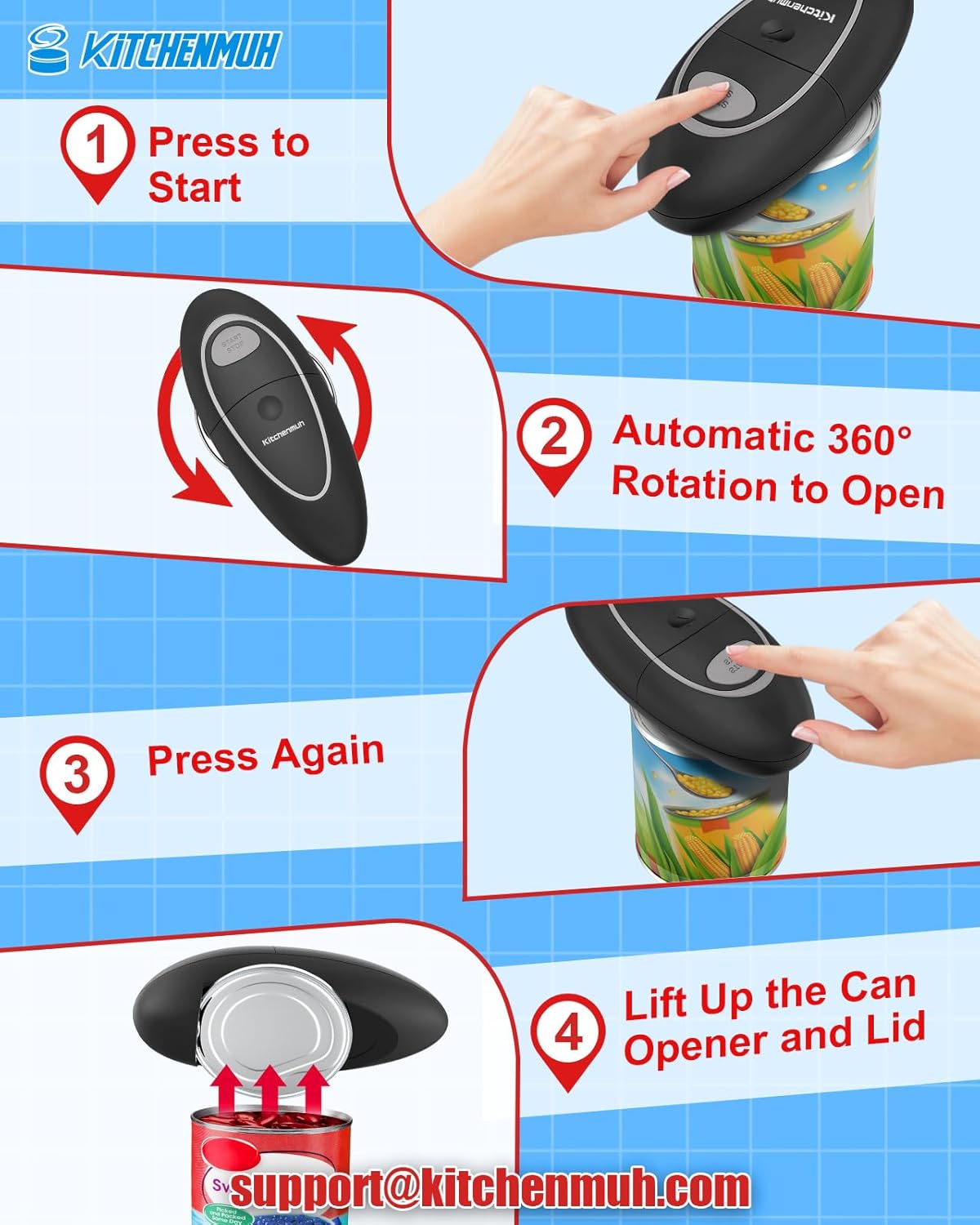 Detalle 2 de One Touch Electric Can Opener for Seniors
