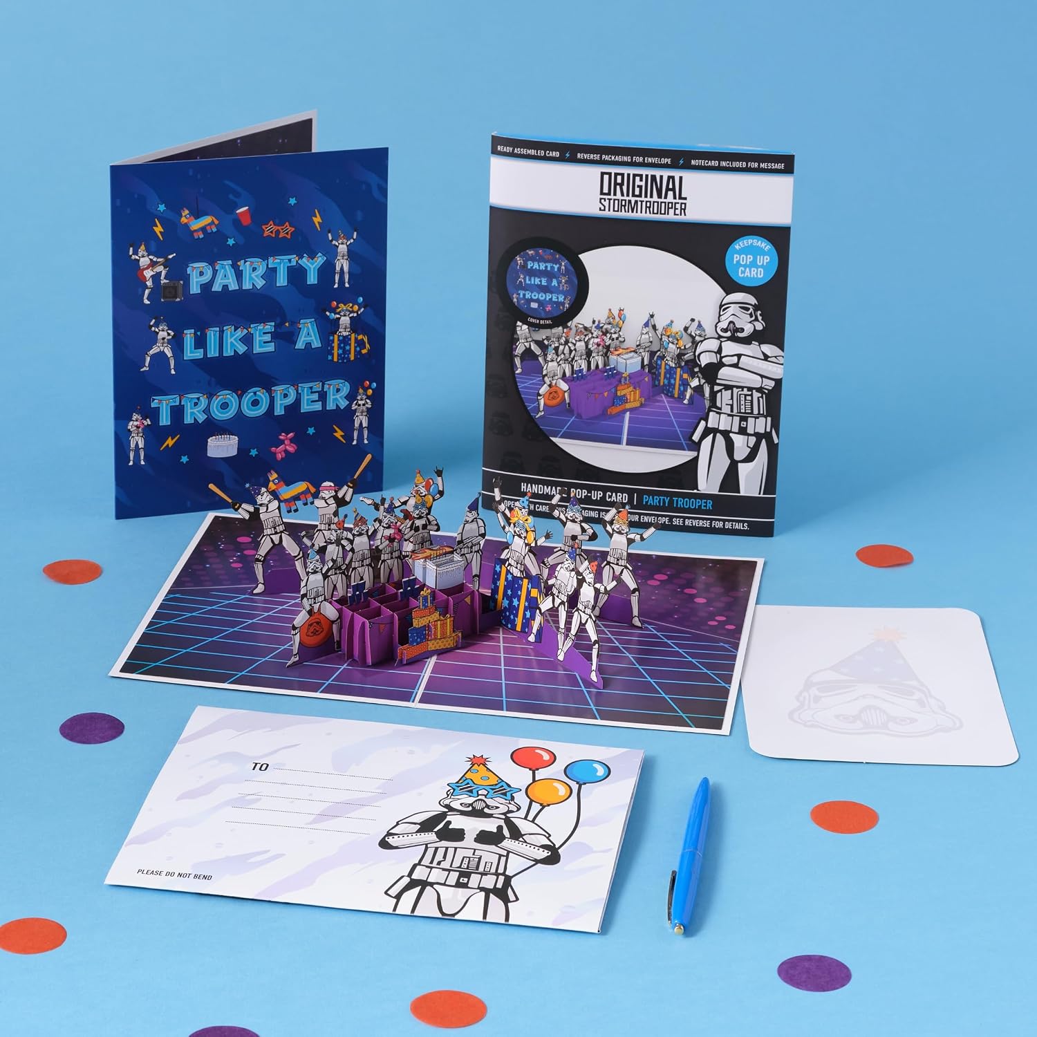 Detalle 2 de Cardology – Original Stormtrooper-Geburtstag-Popup-Karte (offizielle Lizenz)