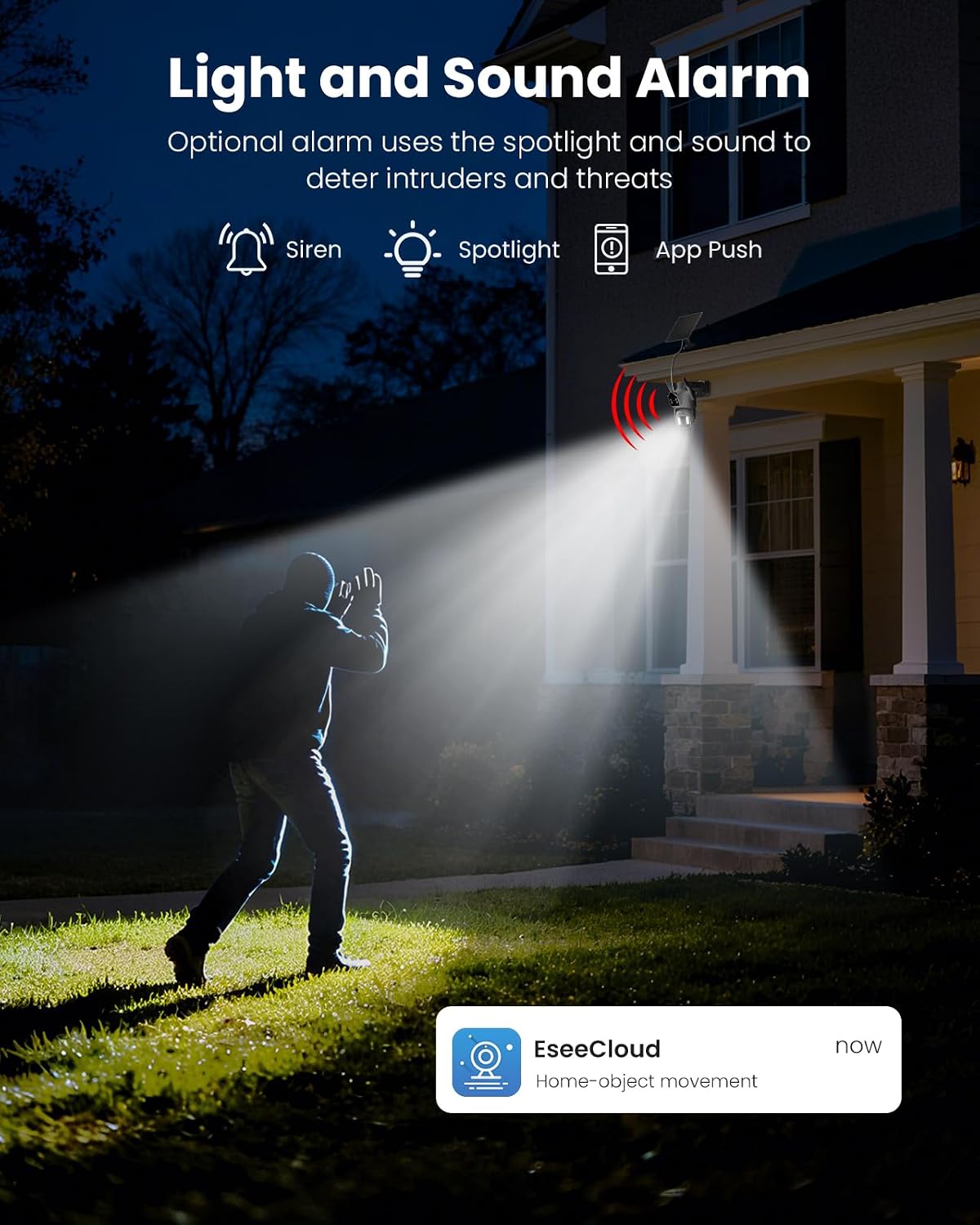 Thumbnail 5 de Hiseeu 4MP Solar Security Camera System, 4-Camera Kit with Dual-Lens Views