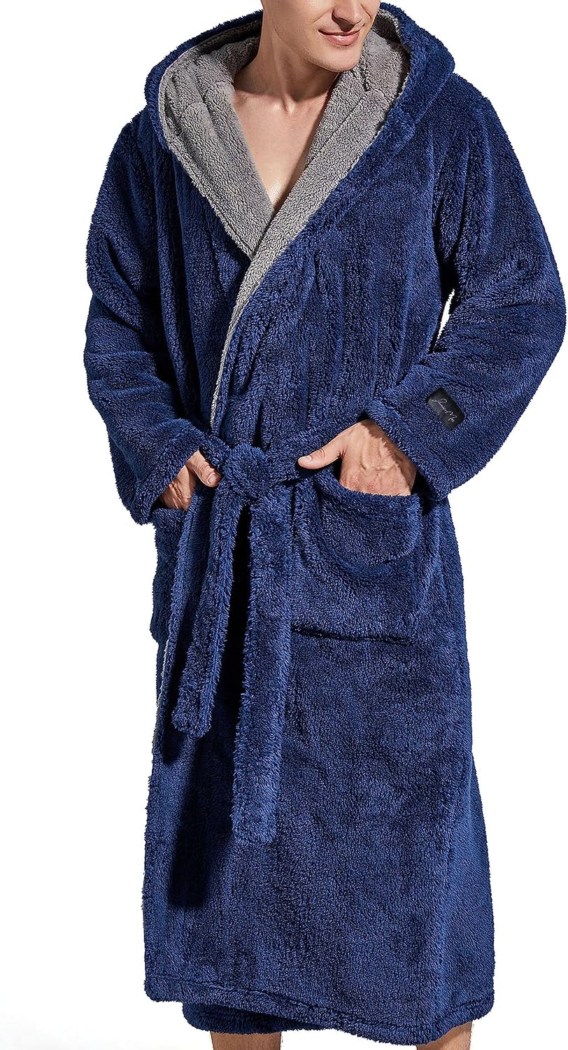 Detalle de SlumberMee Mens Fleece Plush Robe Full Length
