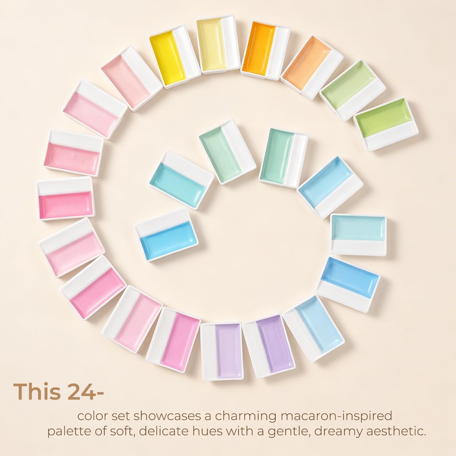 Thumbnail 6 de Fuumuui CREAMORA 24-Color Opaque Semi-Solid Watercolor Paint Set
