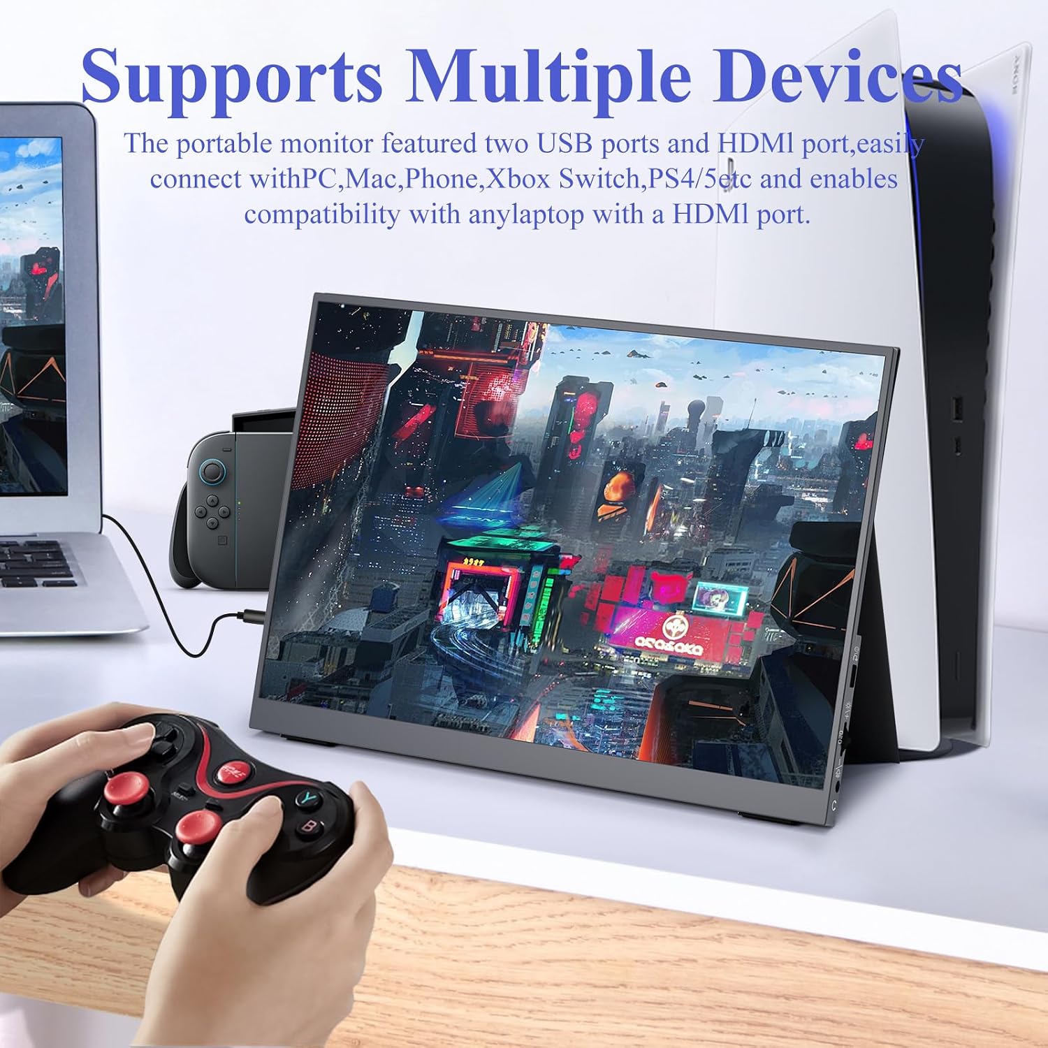Detalle 2 de ALOLG 10.5" Portable Monitor: 1920×1280 IPS Second Screen with USB-C/Mini HDMI