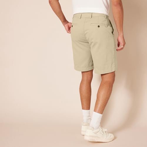 Detalle 2 de Amazon Essentials Pantalones Cortos Chinos Bermudas 9" para Hombre – Gris topo oscuro, 29W