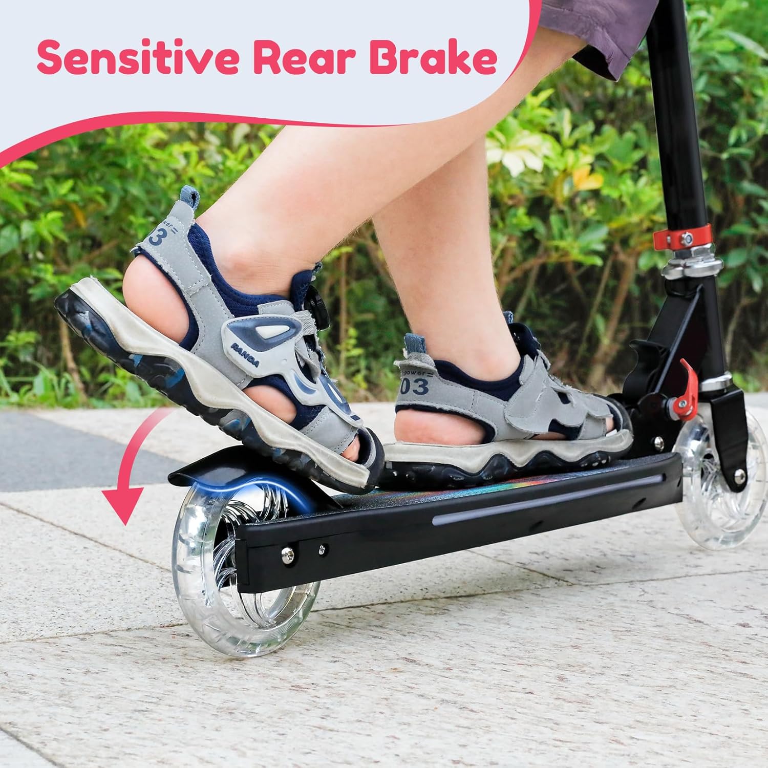 Thumbnail 4 de TONBUX Kids Scooter 2-Wheel Light-Up Kick Scooter with Adjustable Height